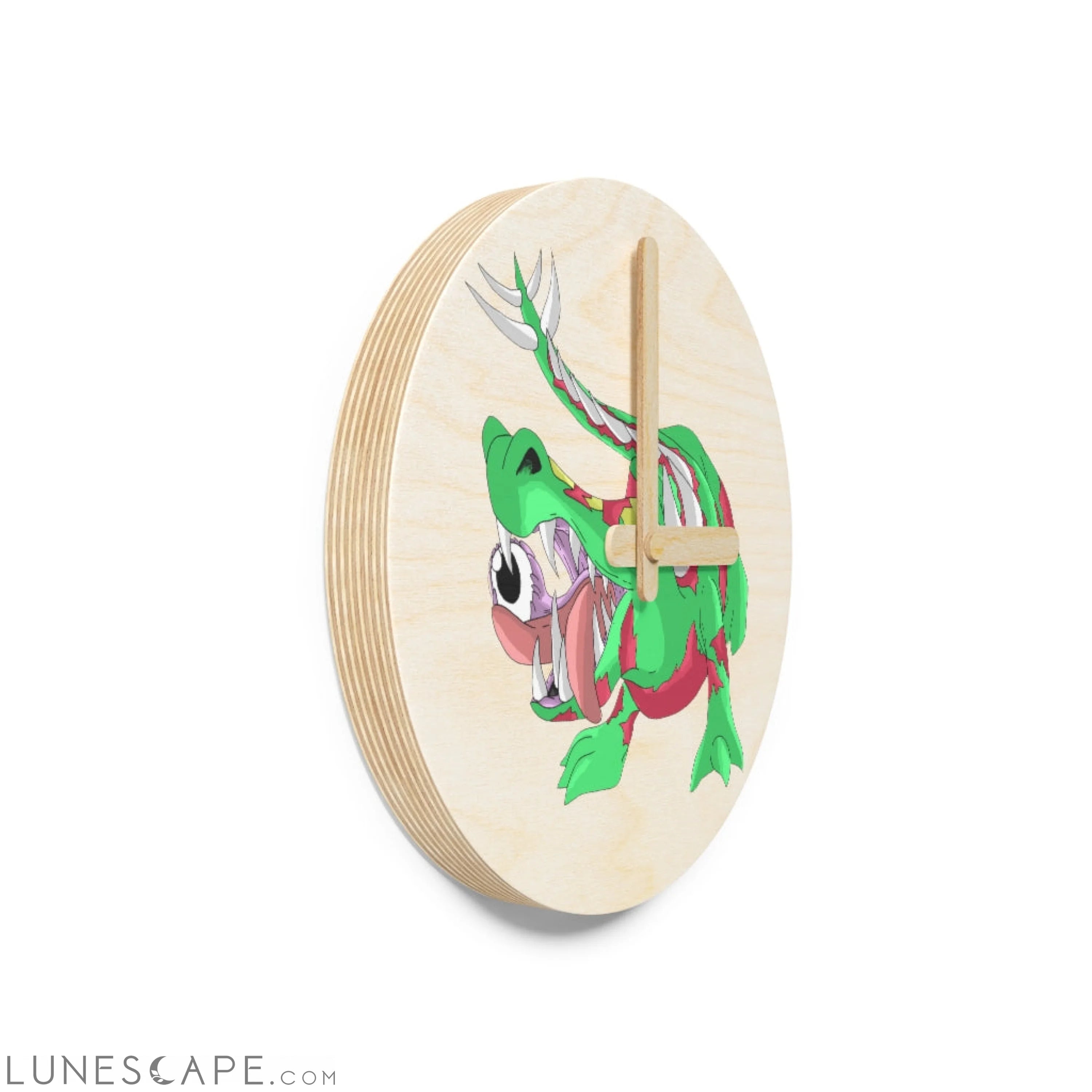 Crawnawsome Wooden Wall Clock LUNESCAPE