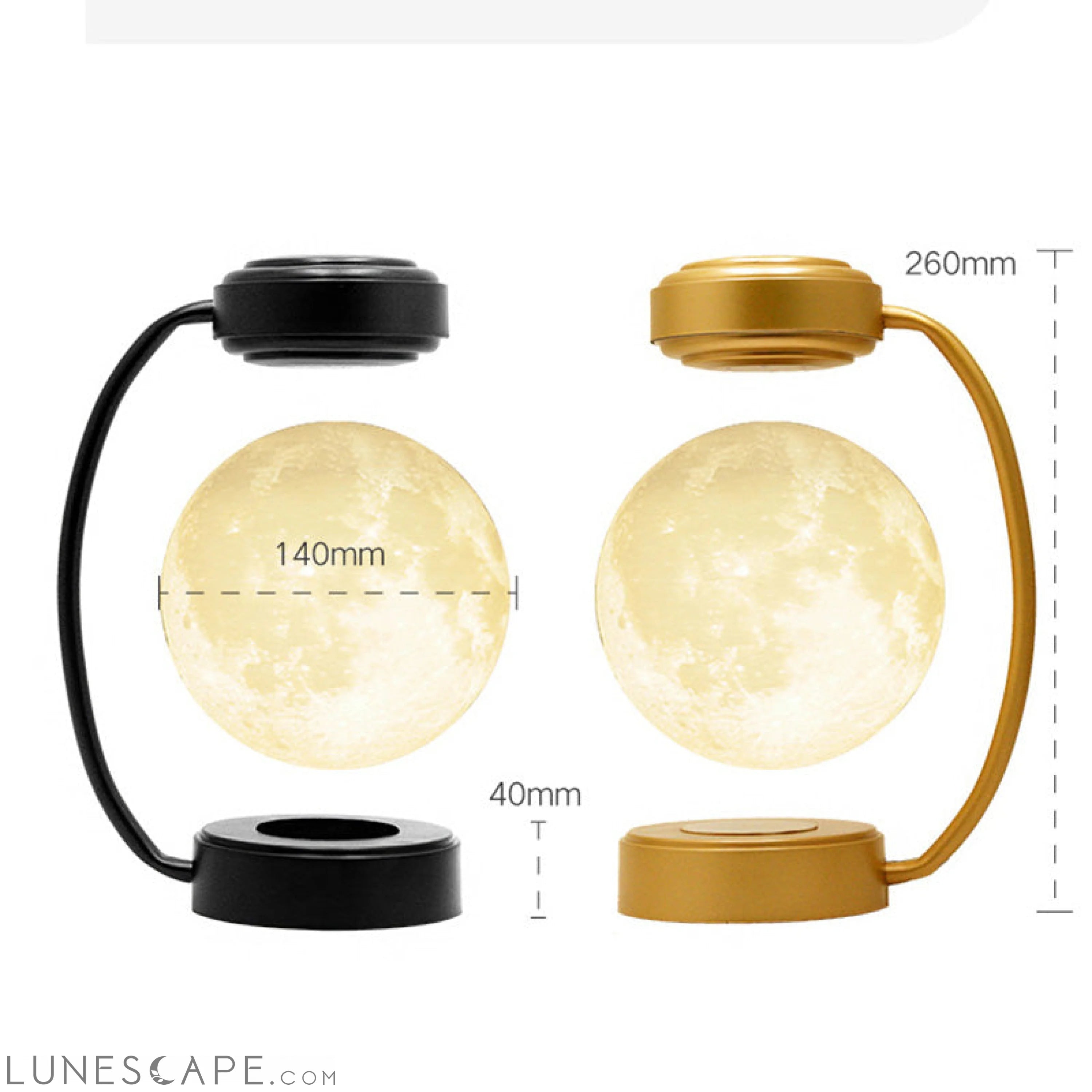 Creativity Magnetic Levitation Moon Lamp LED Rotating Dangling Lamp LUNESCAPE