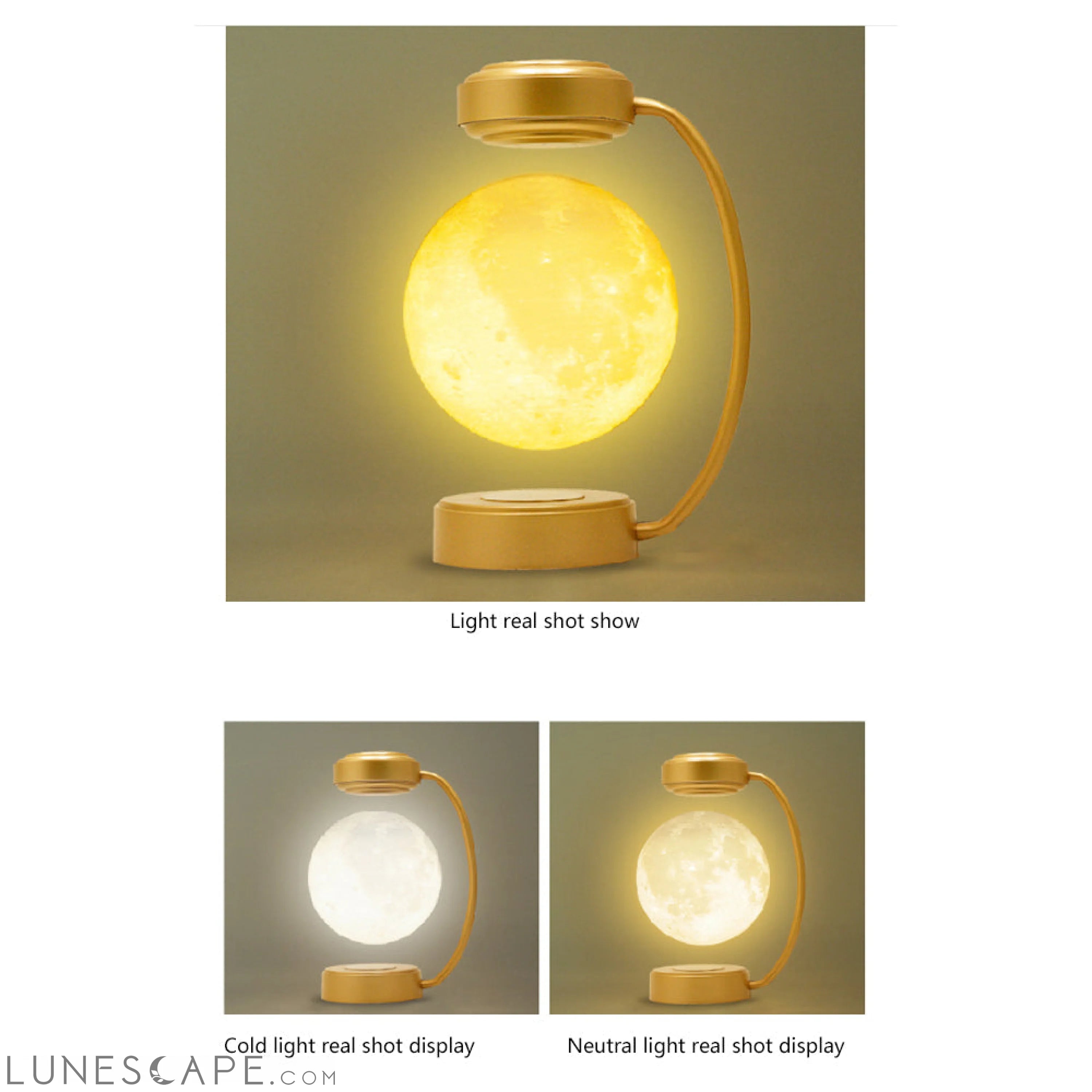 Creativity Magnetic Levitation Moon Lamp LED Rotating Dangling Lamp LUNESCAPE