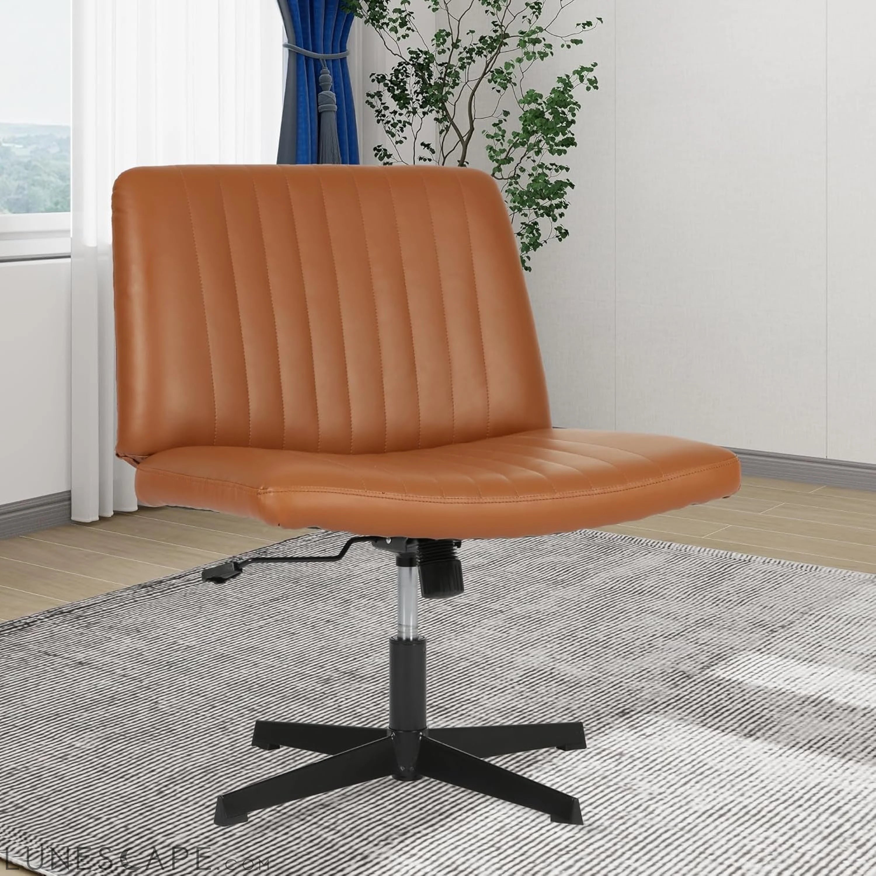 Criss Cross Chair Armless Cross Legged Office Desk Chair Adjustable LUNESCAPE