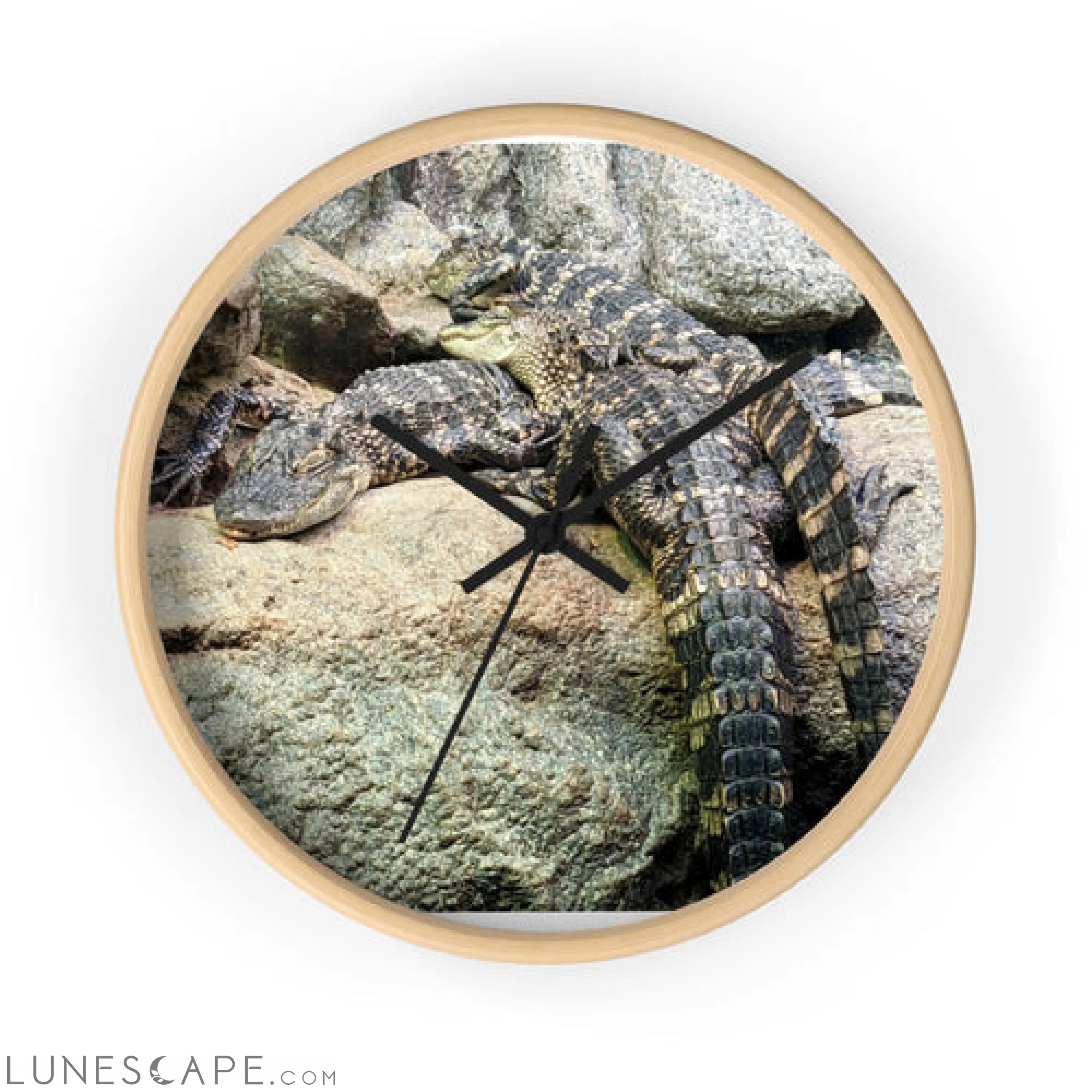 Crocodiles Wall clock LUNESCAPE