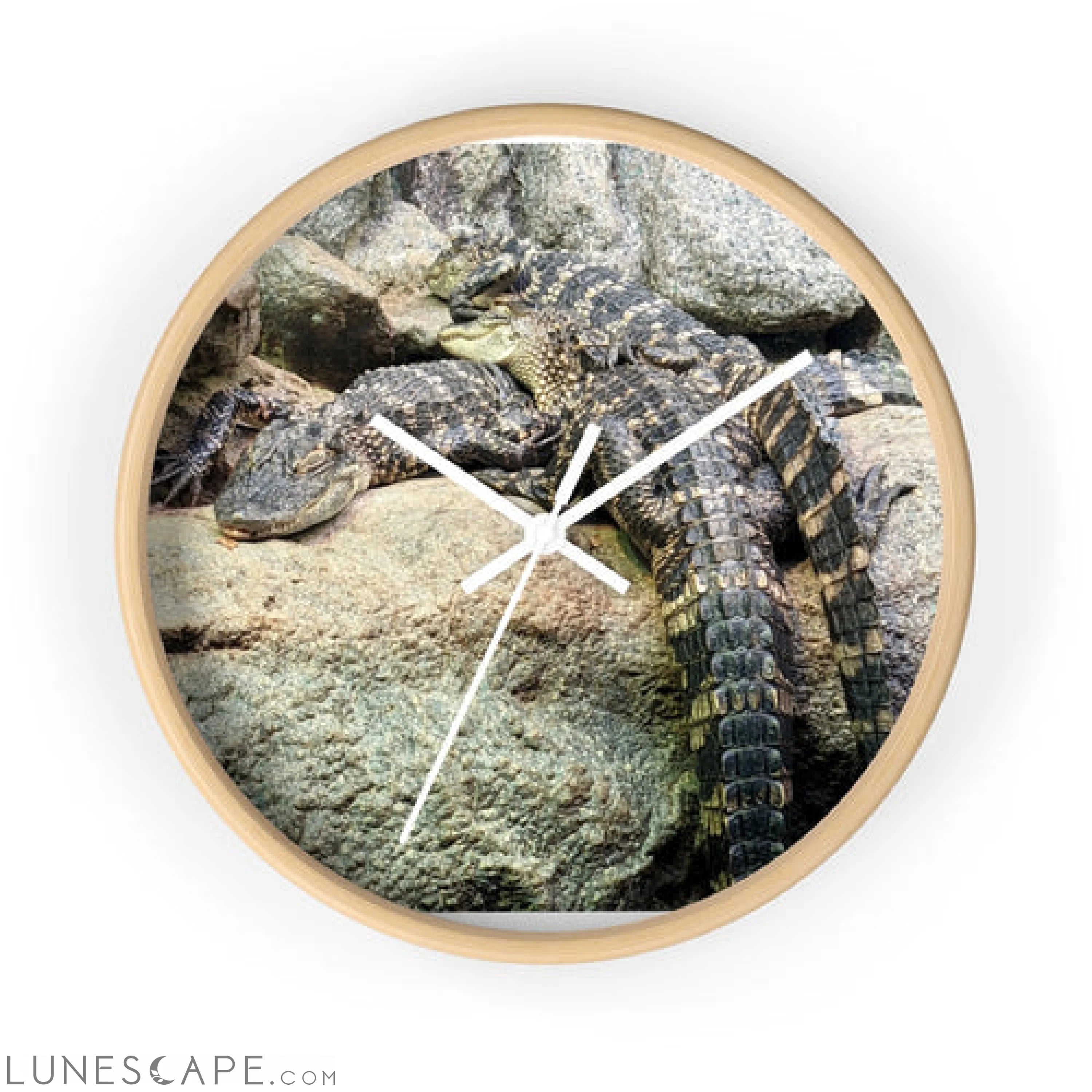 Crocodiles Wall clock LUNESCAPE