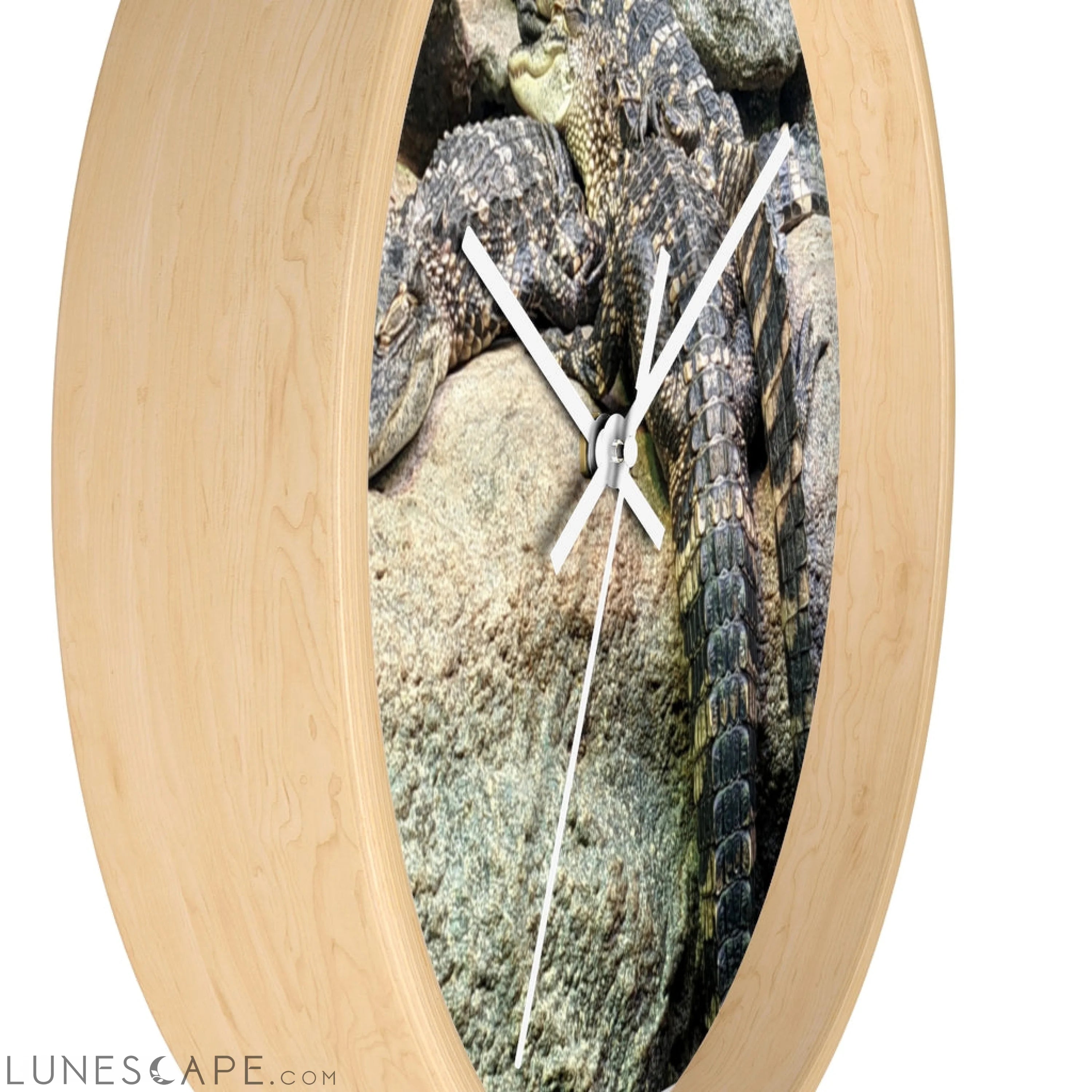 Crocodiles Wall clock LUNESCAPE