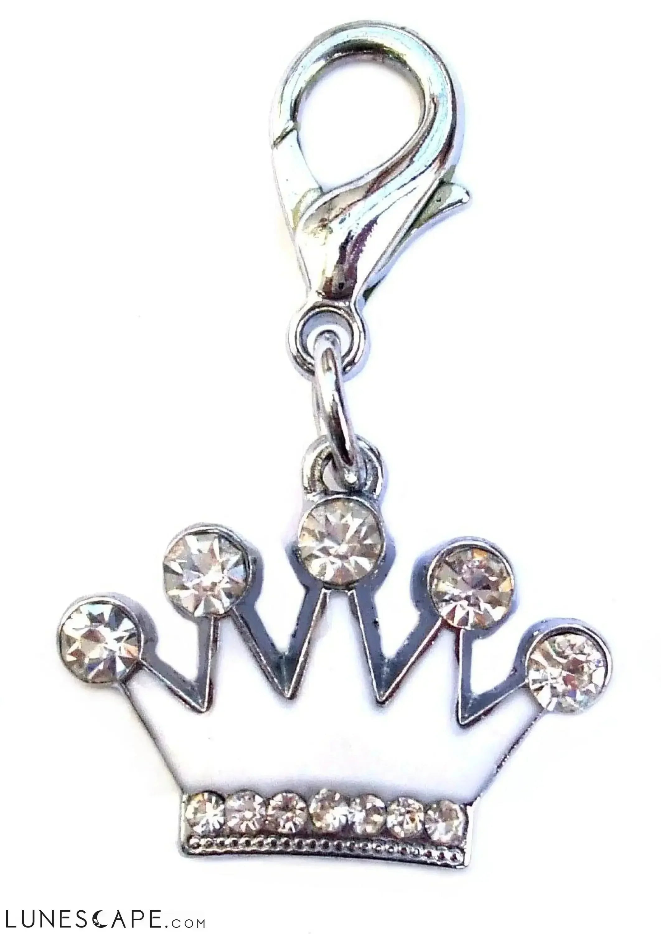 Crown Crystal & Enamel Pet Dog Cat Charms LUNESCAPE