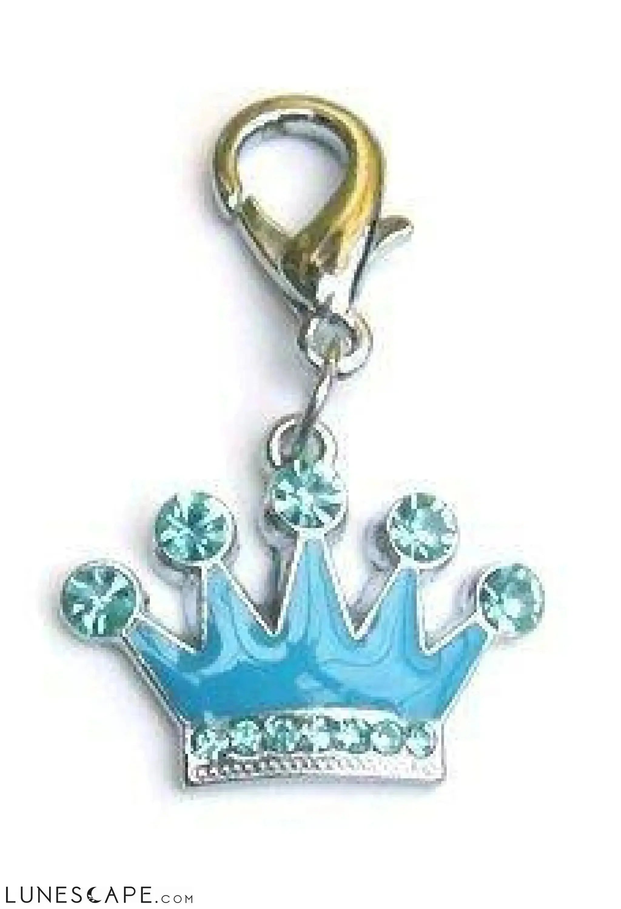 Crown Crystal & Enamel Pet Dog Cat Charms LUNESCAPE