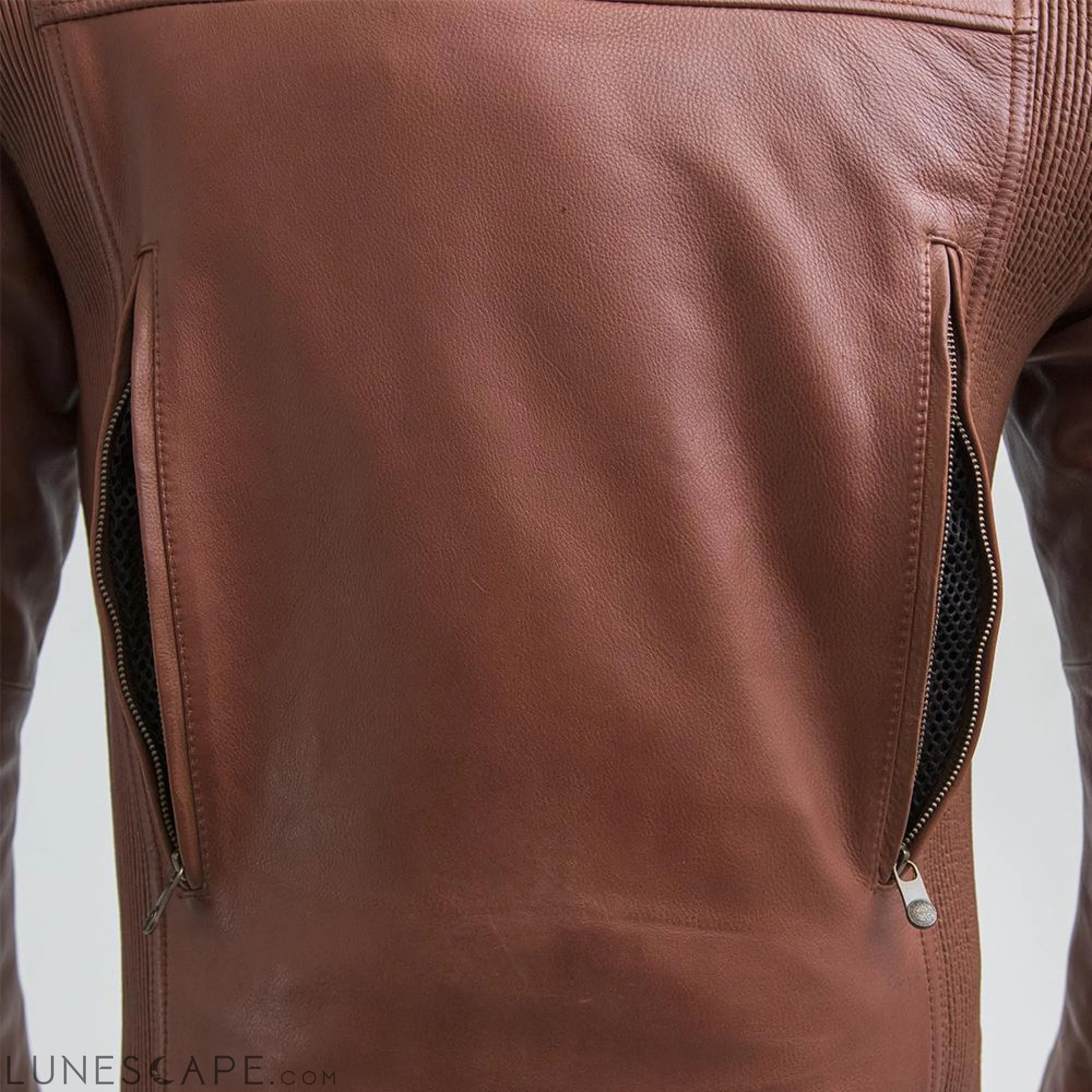 Crusader Mens Leather Bomber Jacket LUNESCAPE
