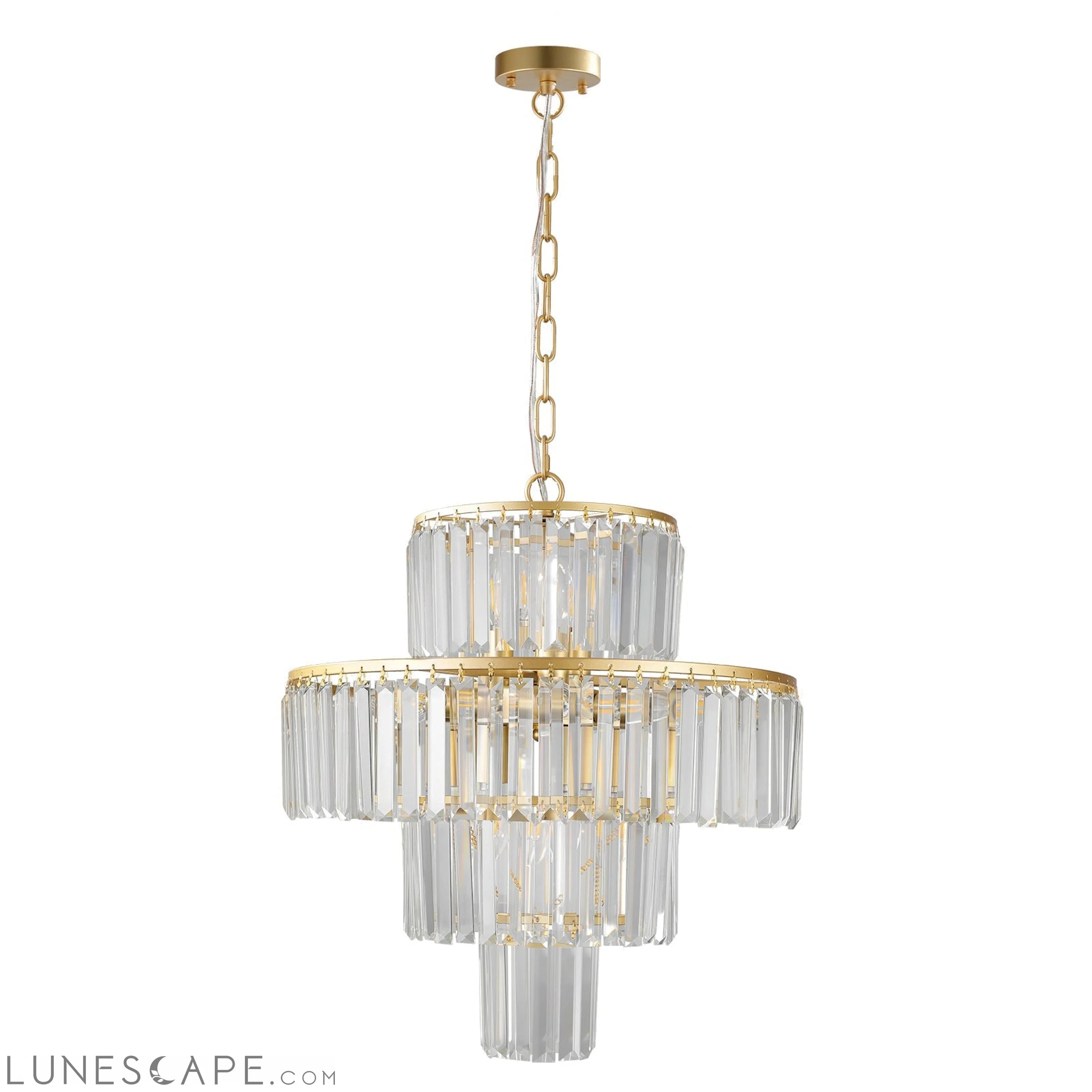 Crystal Chandelier Modern Chandeliers Lights Fixture Hanging Pendant LUNESCAPE