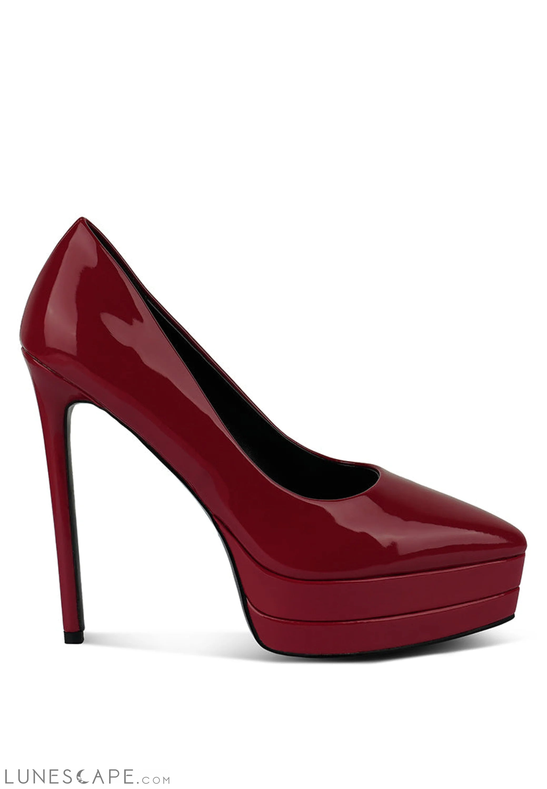 Cuddles Patent Faux Leather Platform Stiletto Pumps LUNESCAPE
