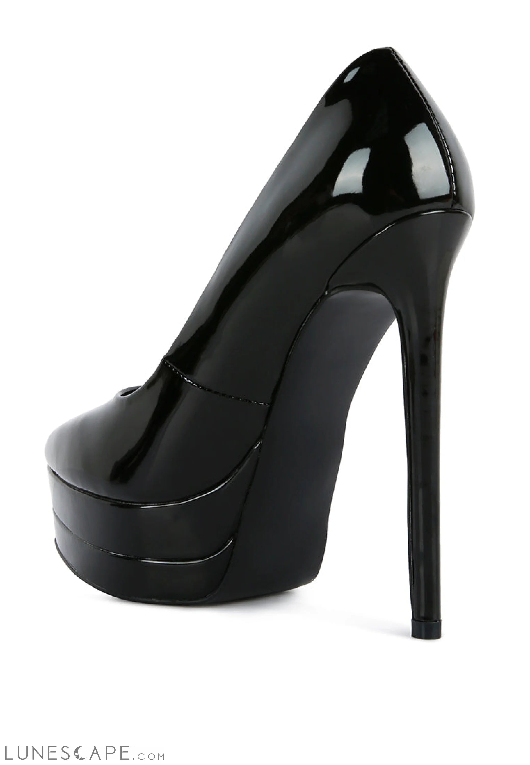 Cuddles Patent Faux Leather Platform Stiletto Pumps LUNESCAPE
