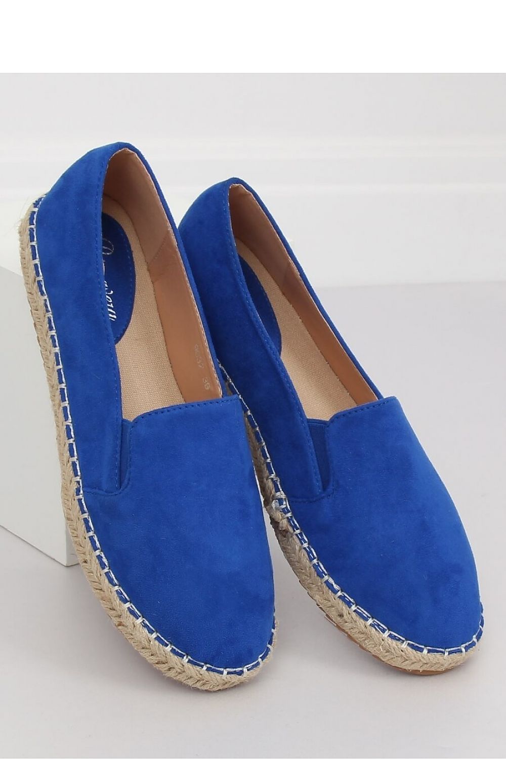 Cobalt Blue Eco-Suede Espadrilles with Jute Stitching LUNESCAPE