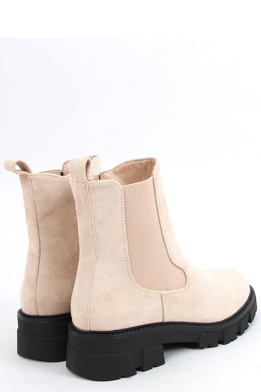 Creamy Beige Suede Women's Chelsea Boot with Chunky Sole
