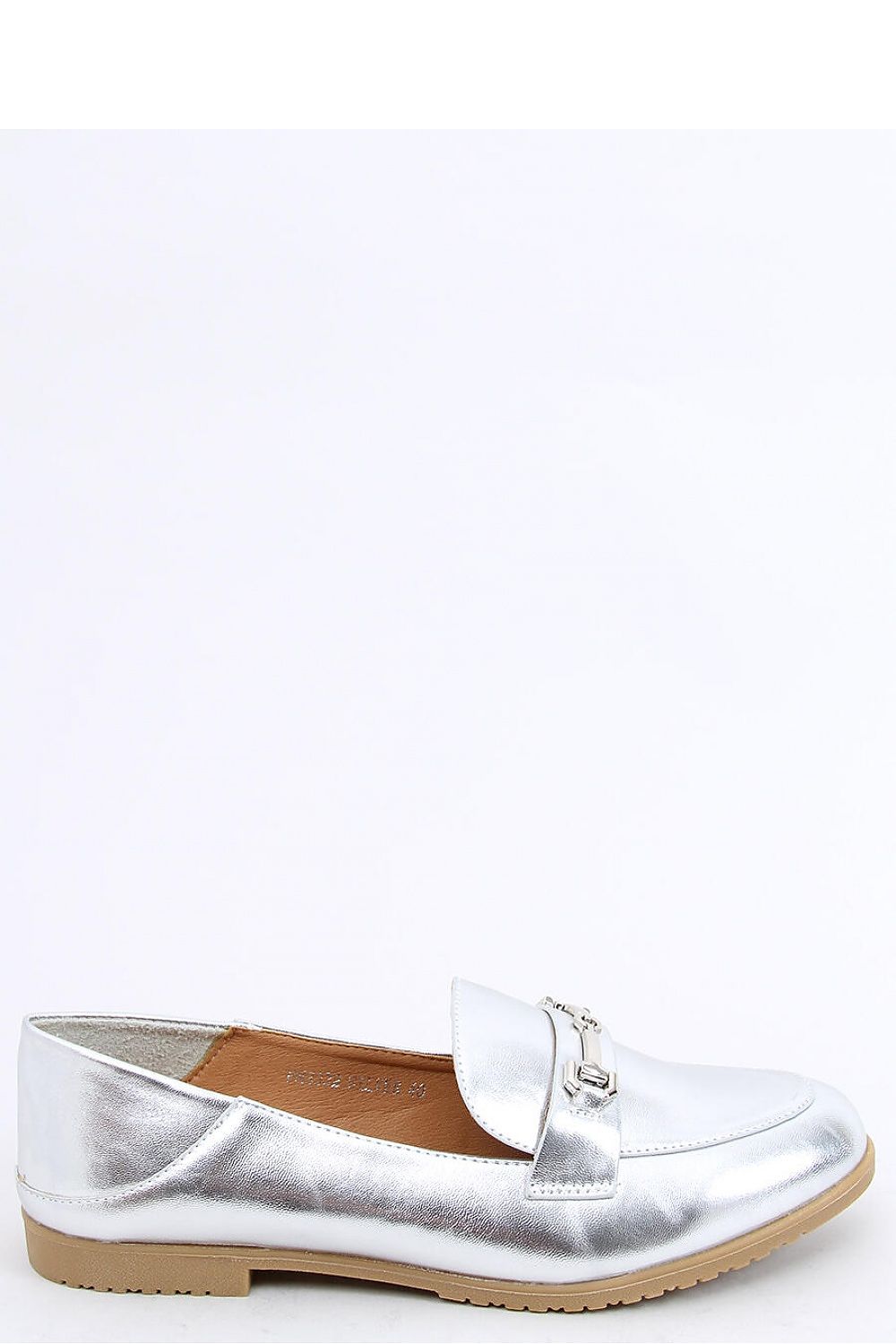 Metallic Silver Vegan Leather Women's Loafers – Almond Toe with Horsebit Detail