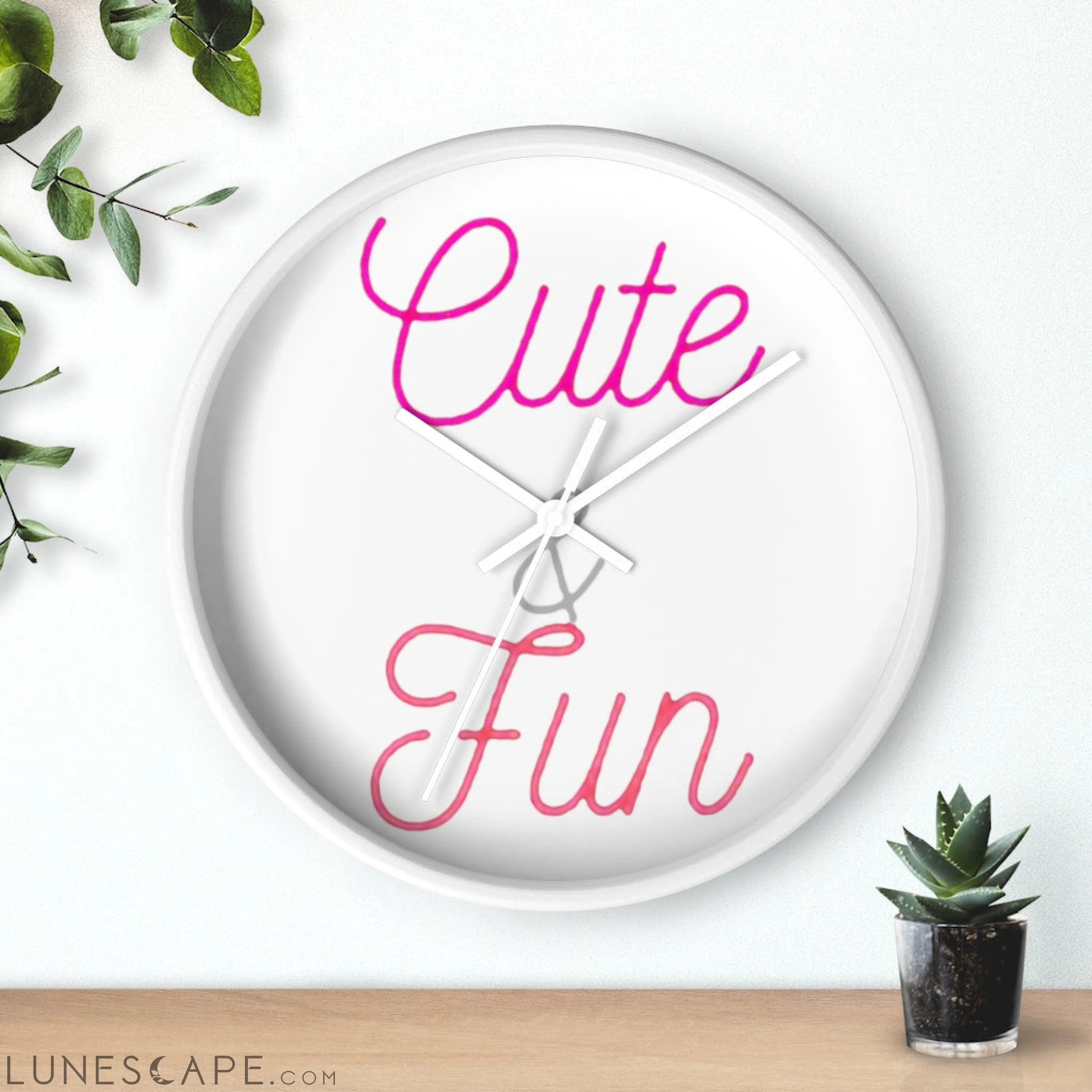 Cute and Fun Wall clock LUNESCAPE