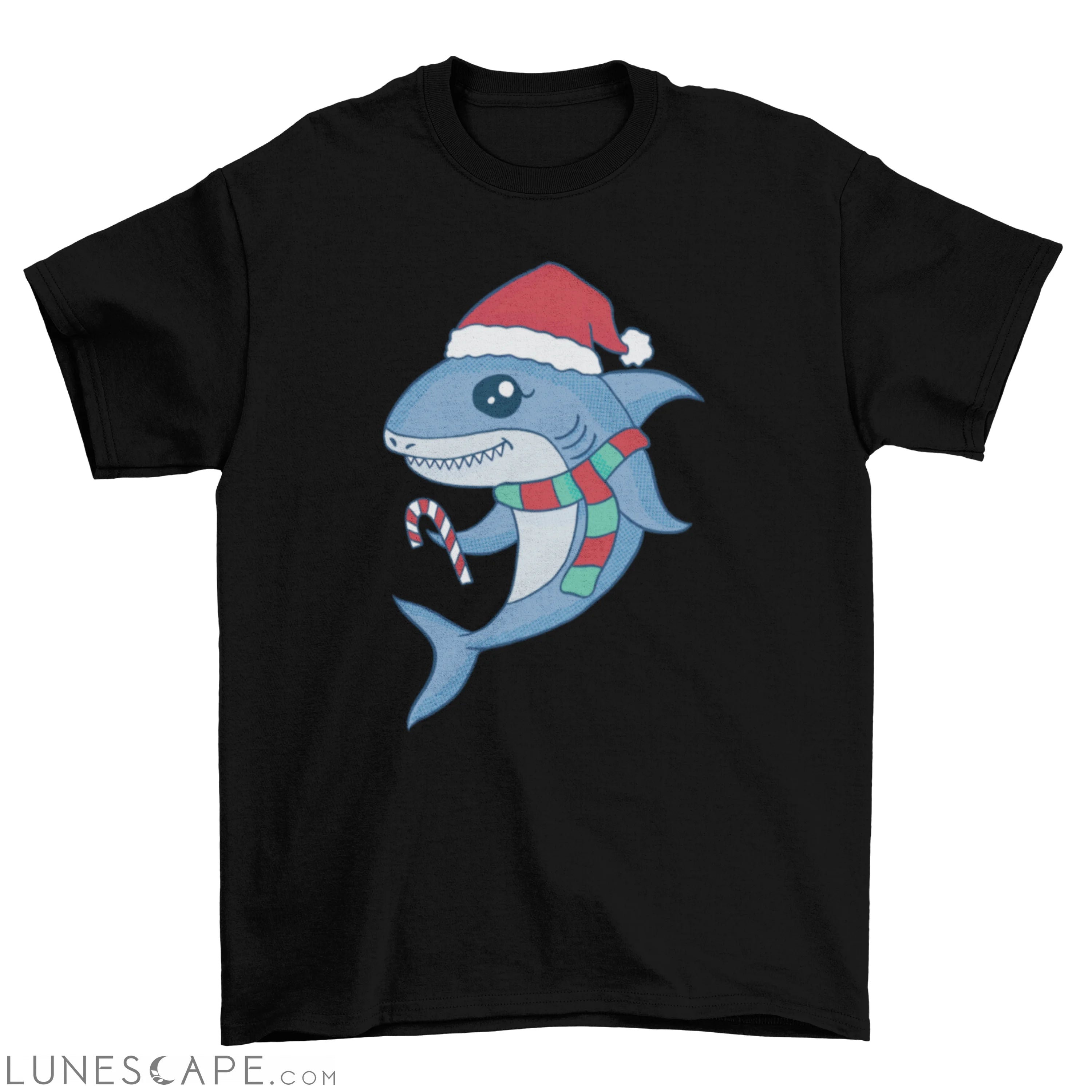 Cute christmas shark t-shirt LUNESCAPE