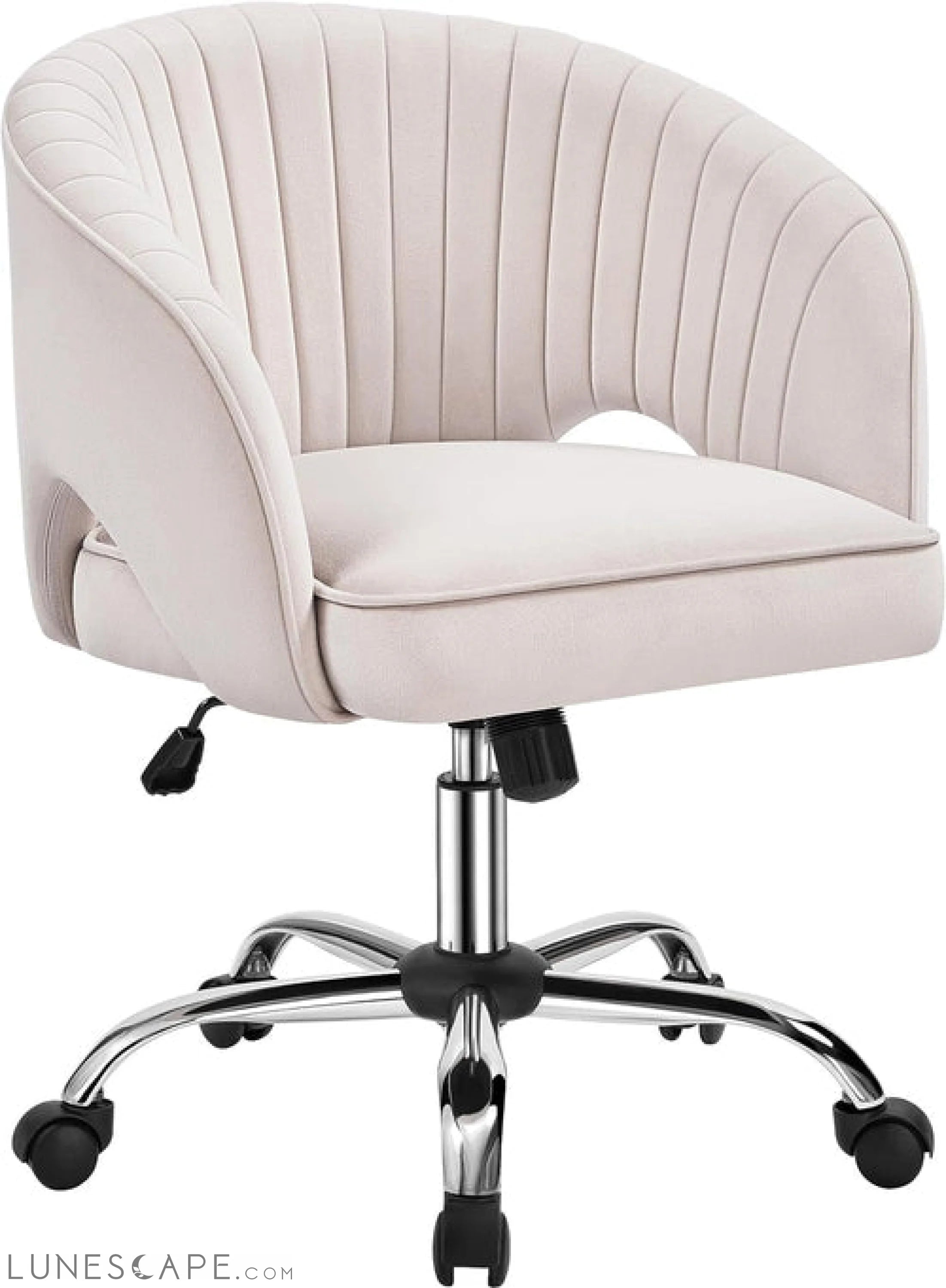 Cute Desk Chair Velvet Chair Vanity Chair with Wheels Home Office LUNESCAPE