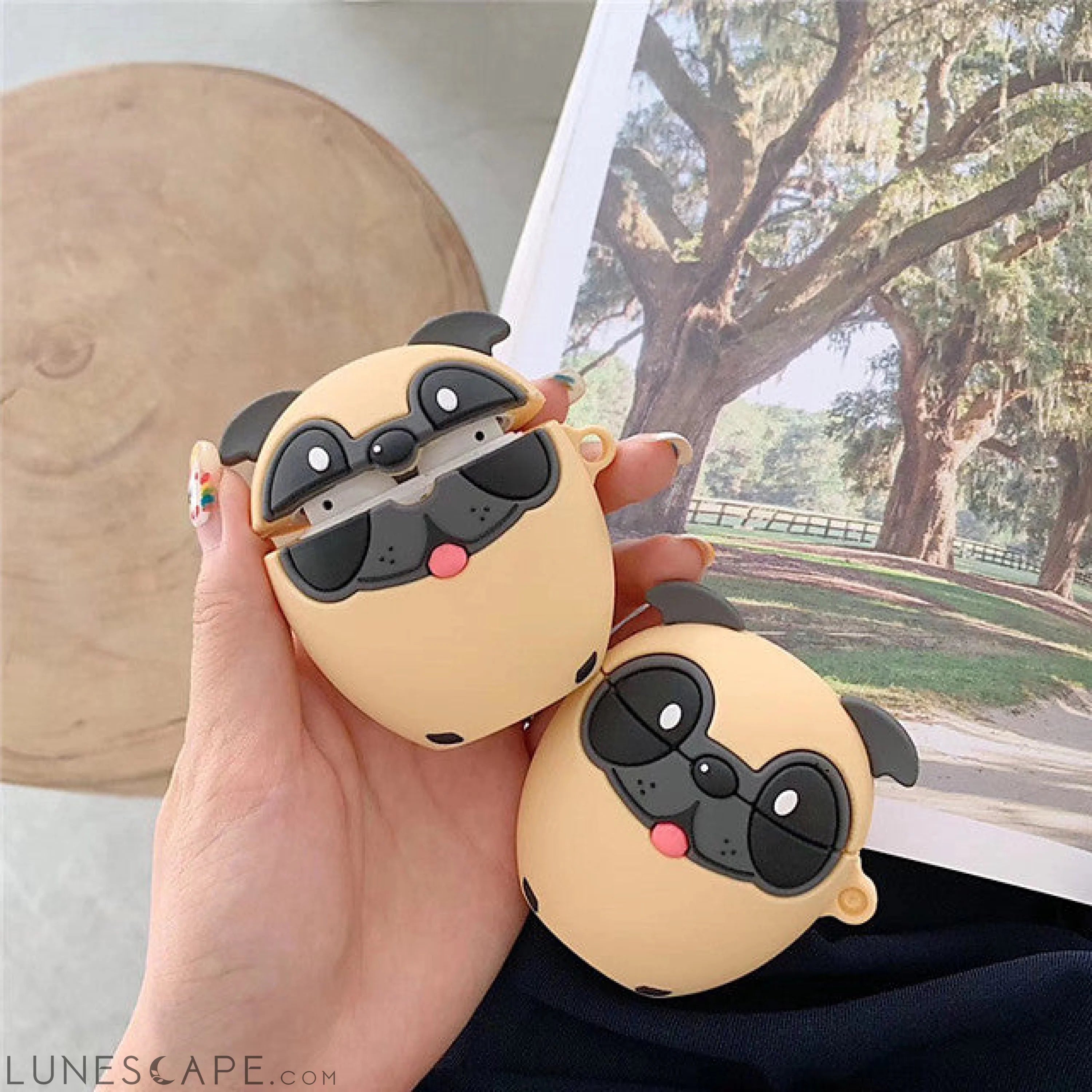 Cute Pug AirPods Headphone Case LUNESCAPE