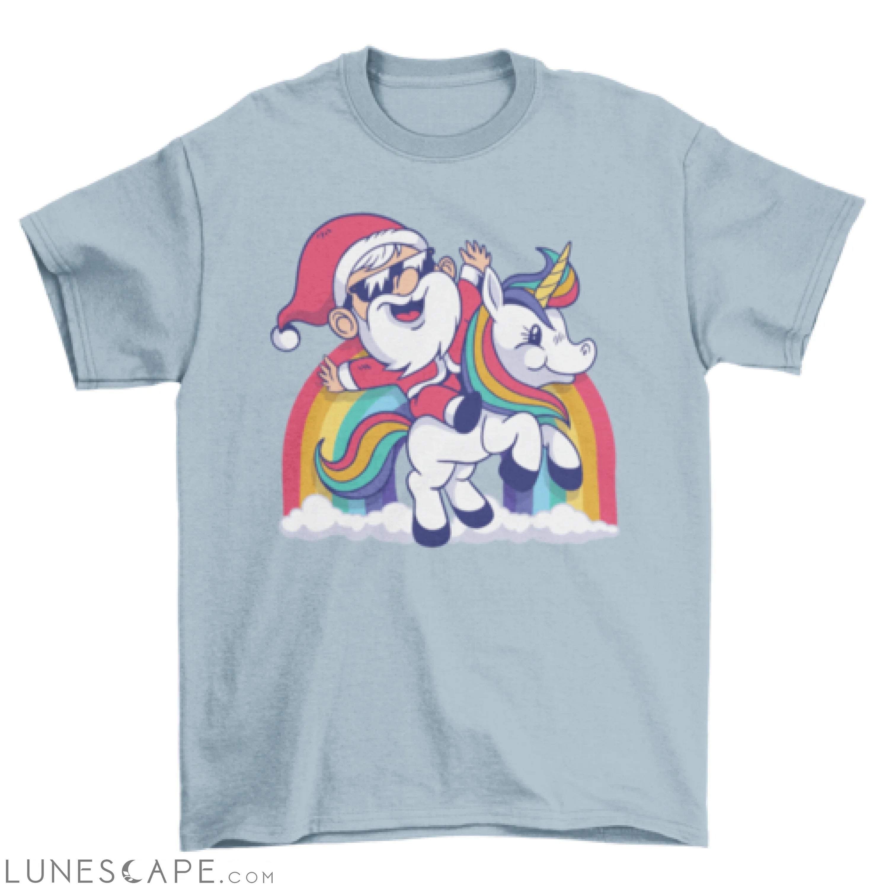 Cute santa unicorn t-shirt LUNESCAPE