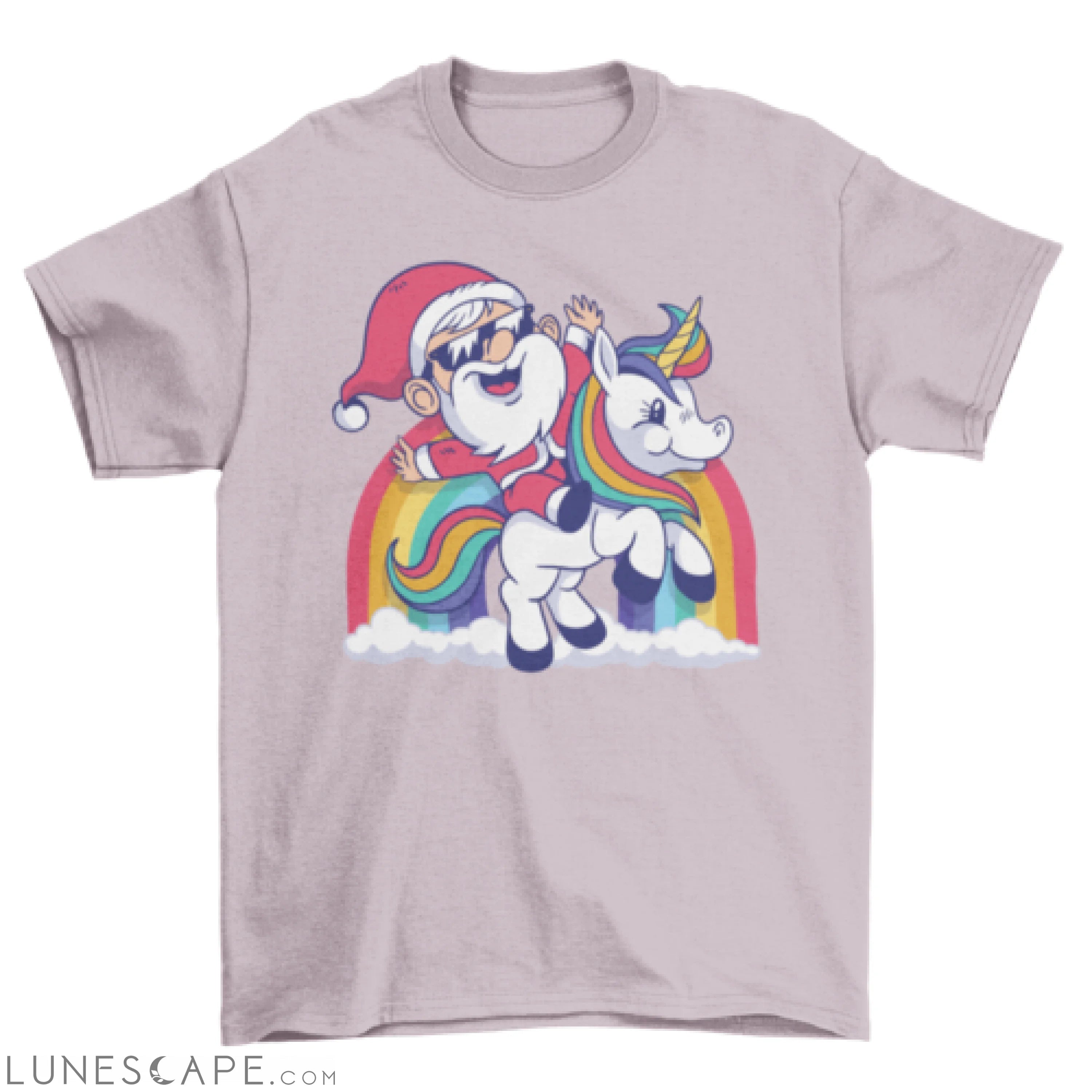 Cute santa unicorn t-shirt LUNESCAPE