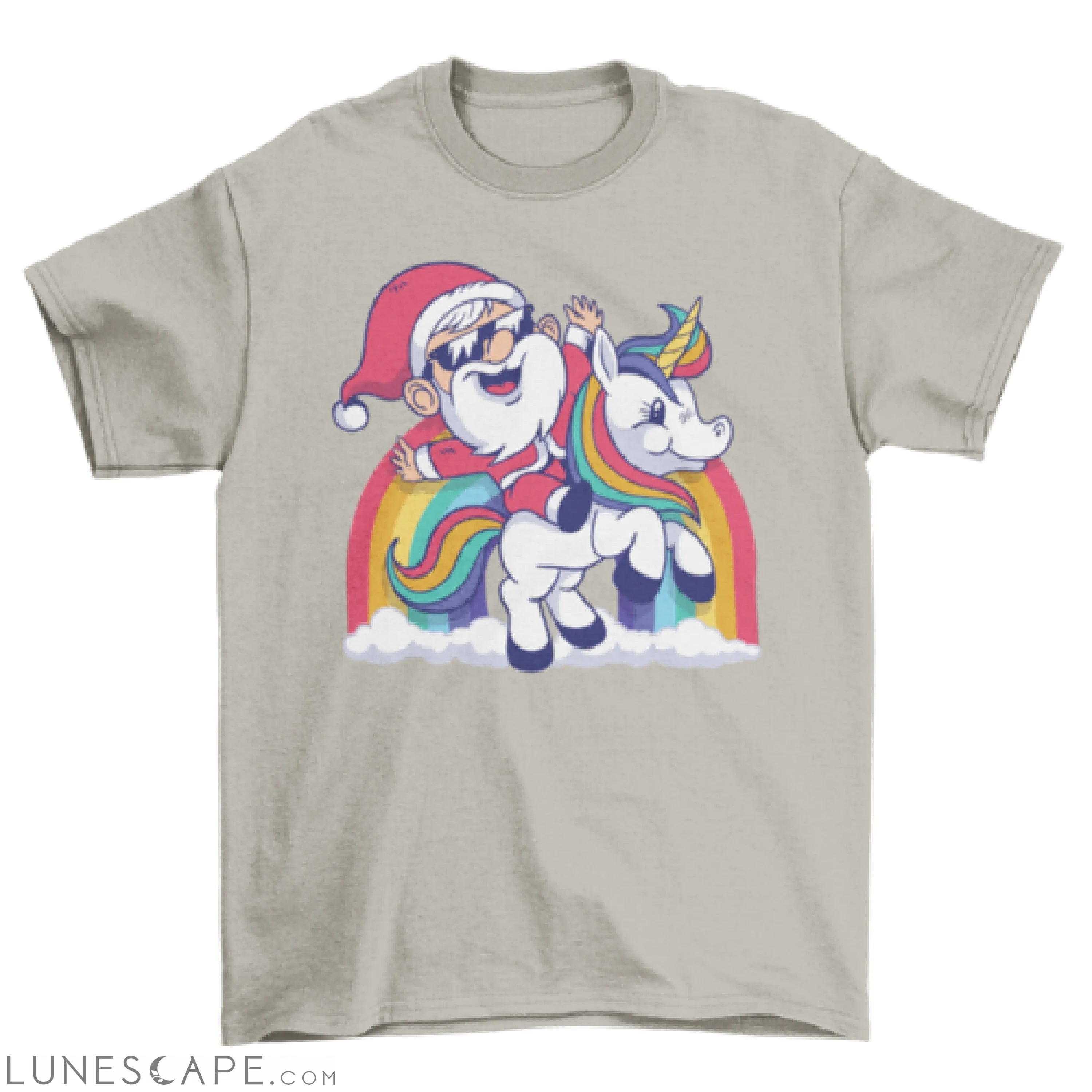Cute santa unicorn t-shirt LUNESCAPE