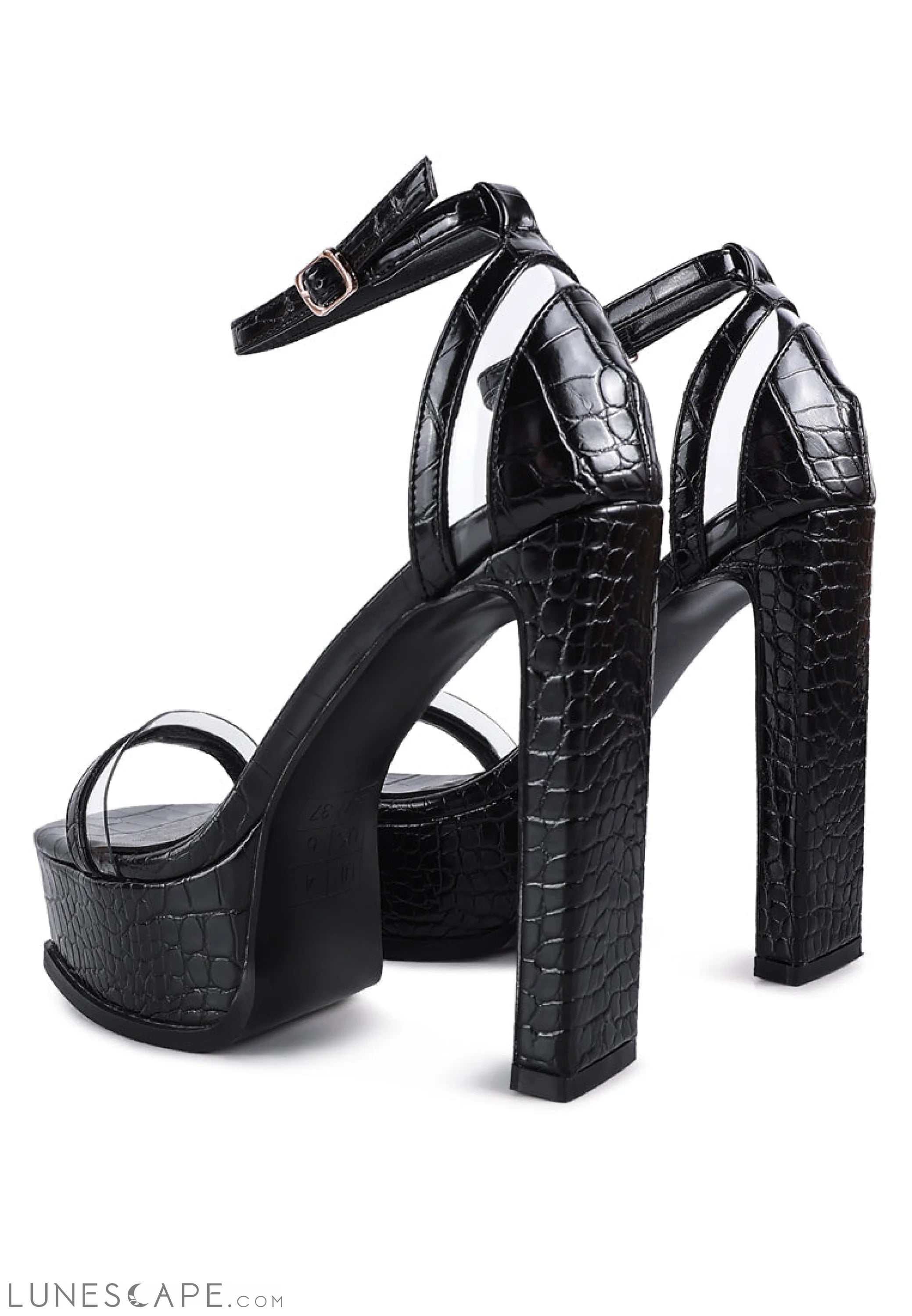 Cutlass High Heeled Chunky Sandals LUNESCAPE