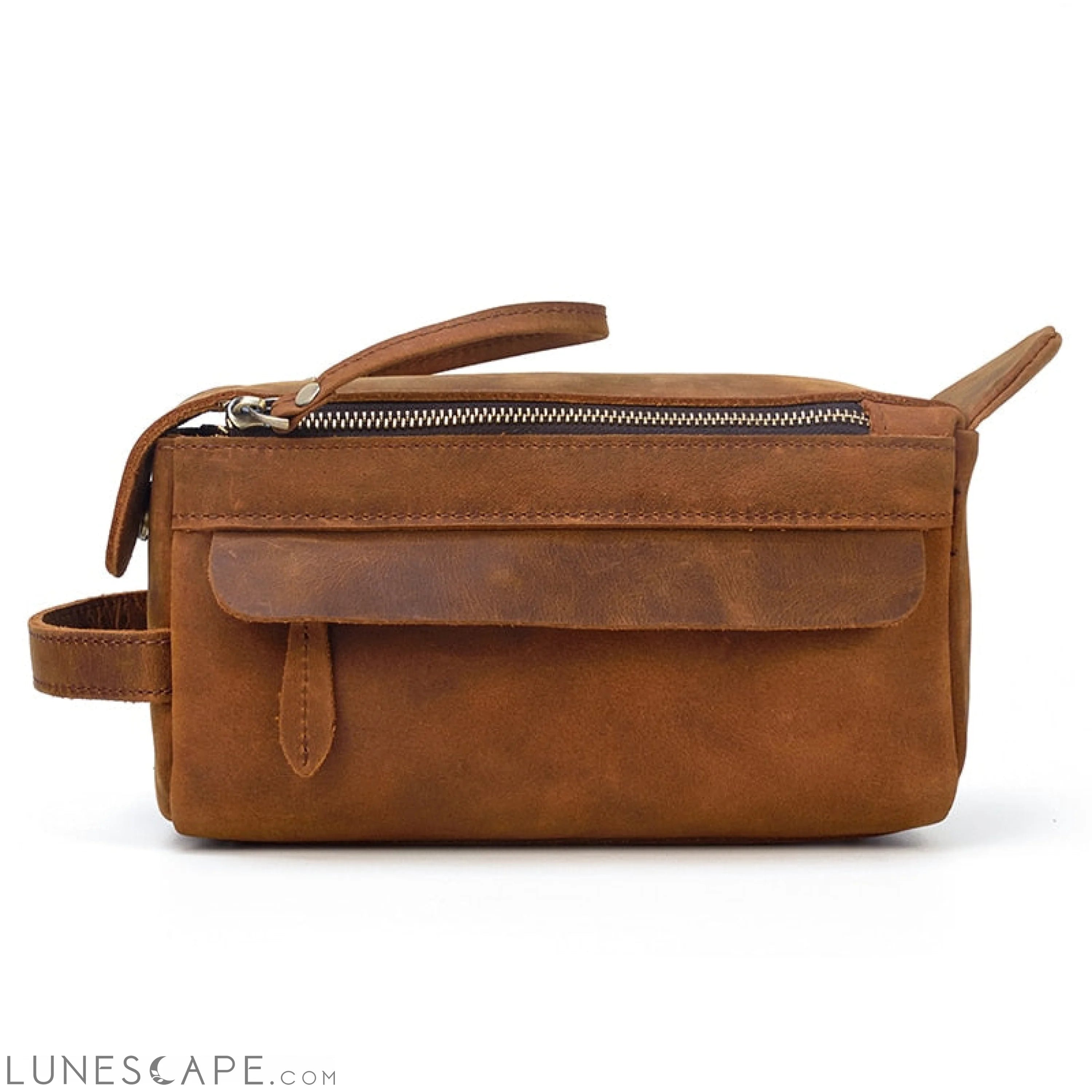 Dado Leather Dopp Kit | Handmade Leather Toiletry Bag LUNESCAPE