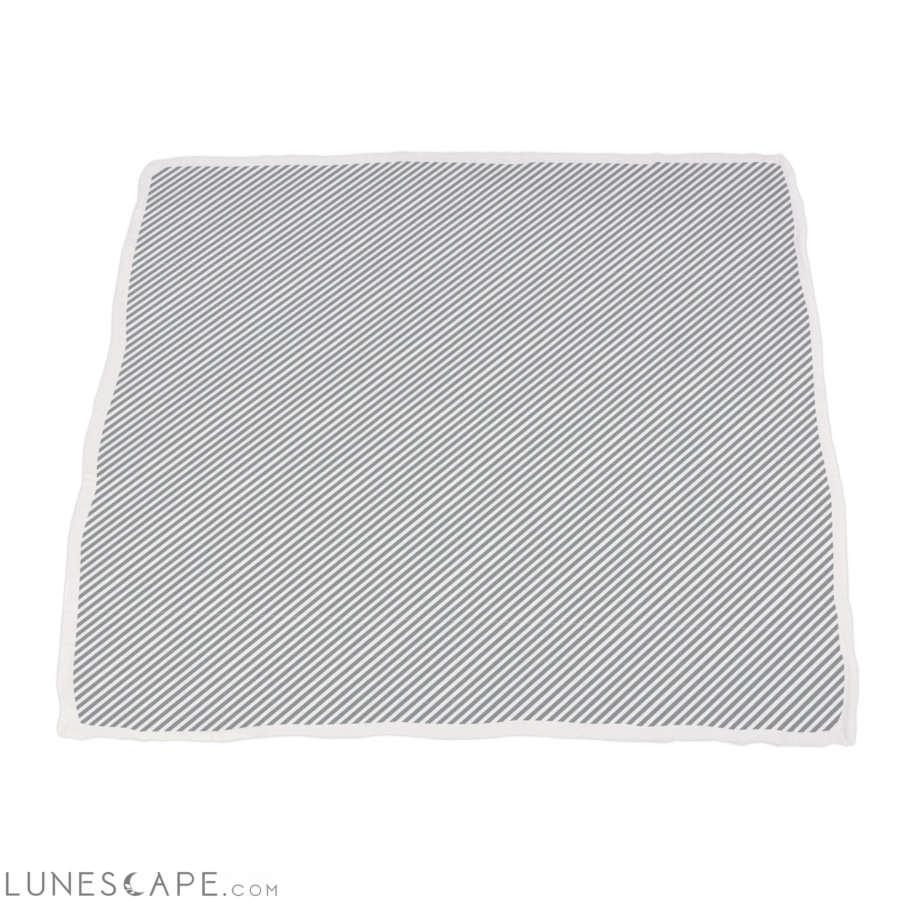 Dahlia Floral and Finley Stripe Bamboo Muslin Newcastle Blanket LUNESCAPE