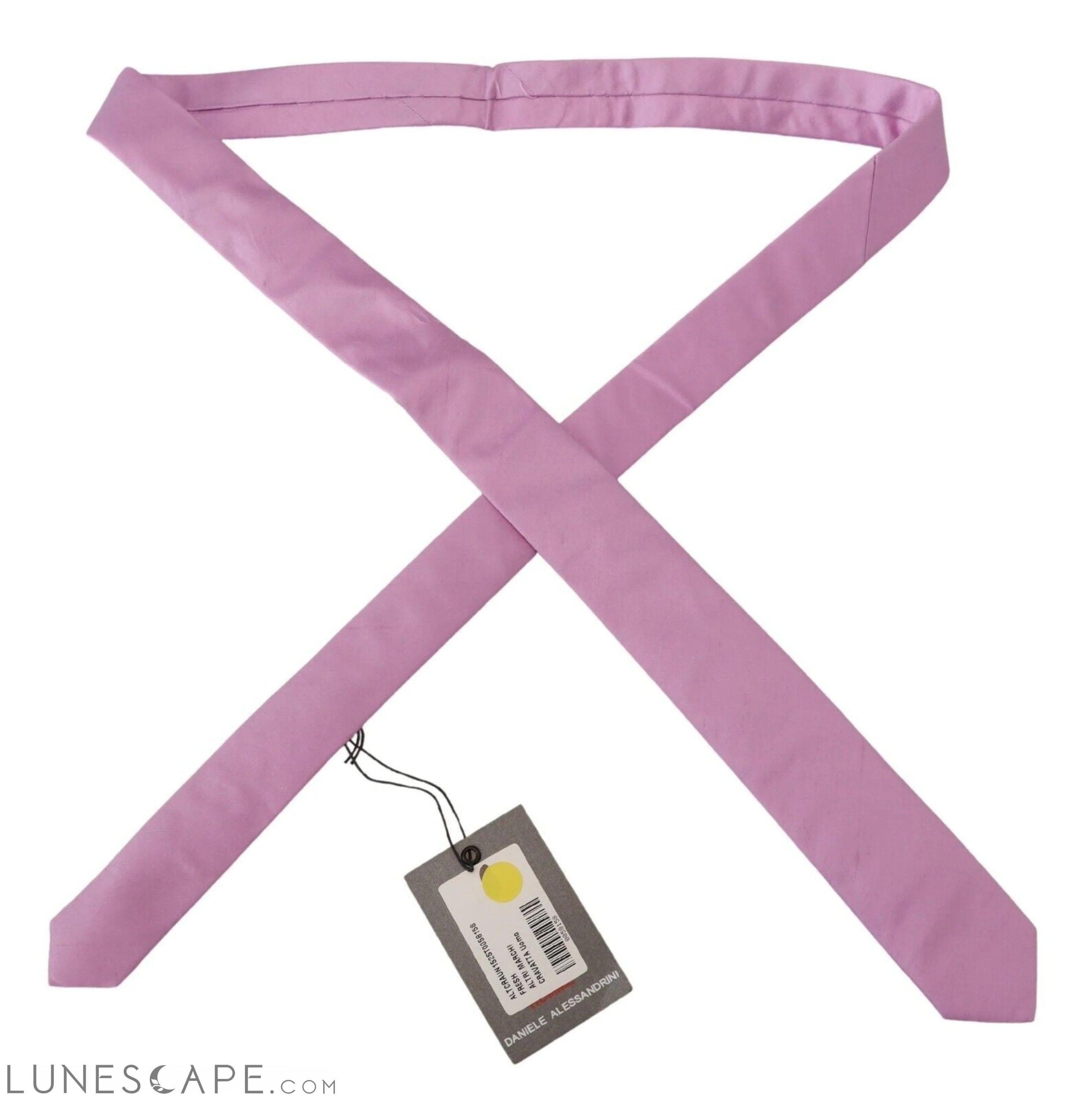Daniele Alessandrini Elegant Silk Men's Tie in Pink LUNESCAPE
