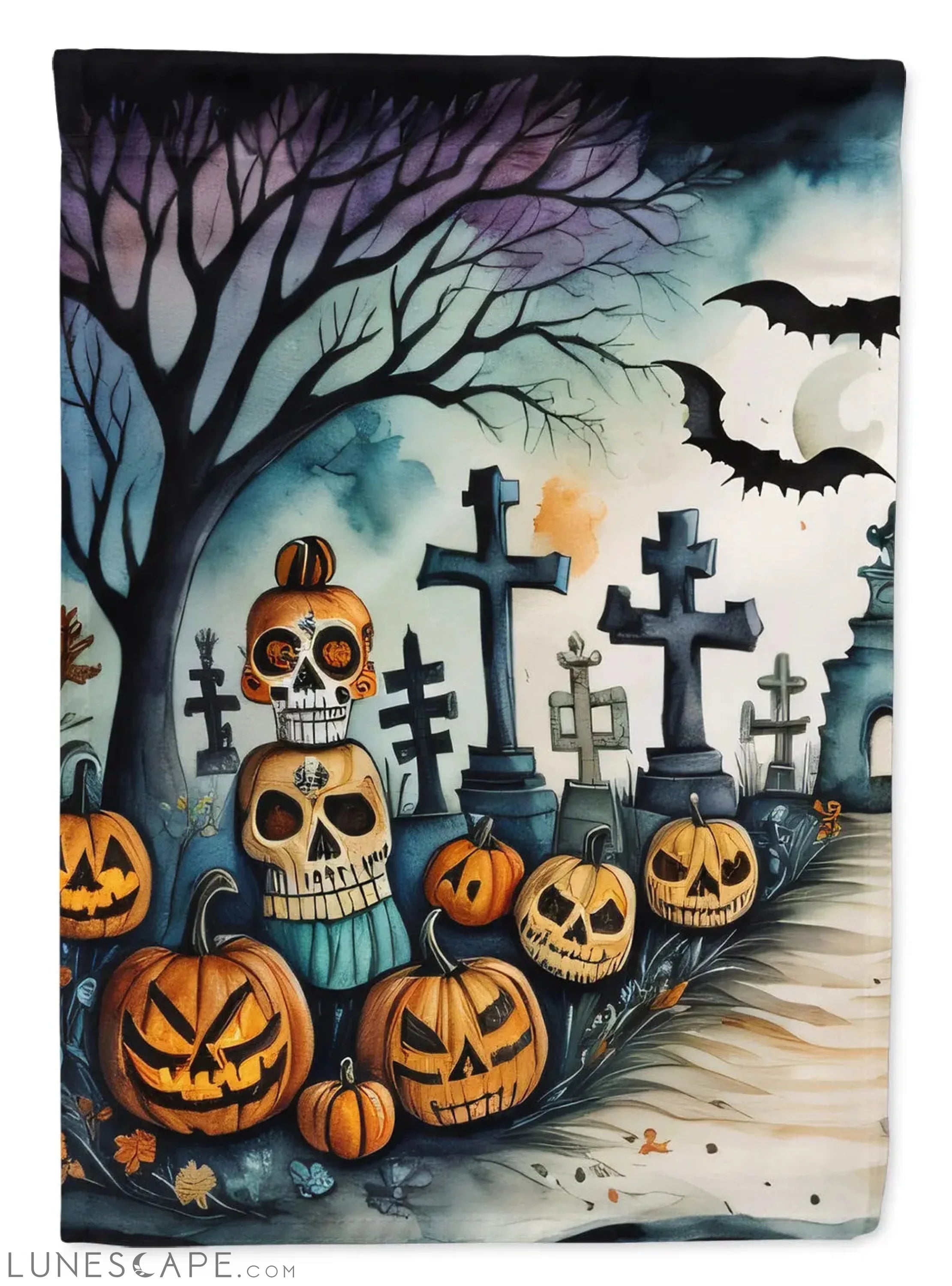 Day of the Dead Spooky Halloween Garden Flag LUNESCAPE