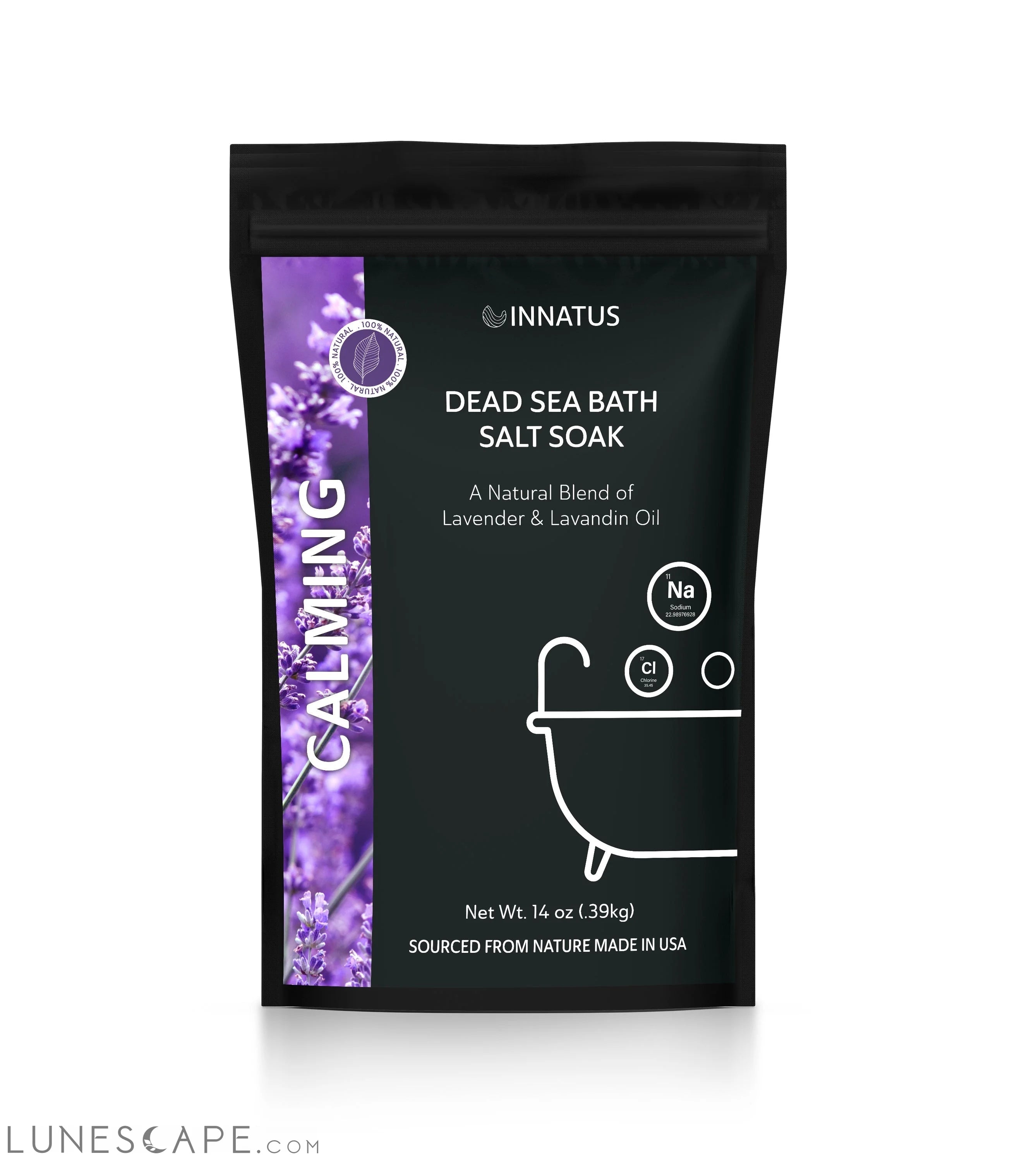 Dead sea Calming bath salt soak with 21 minerals LUNESCAPE