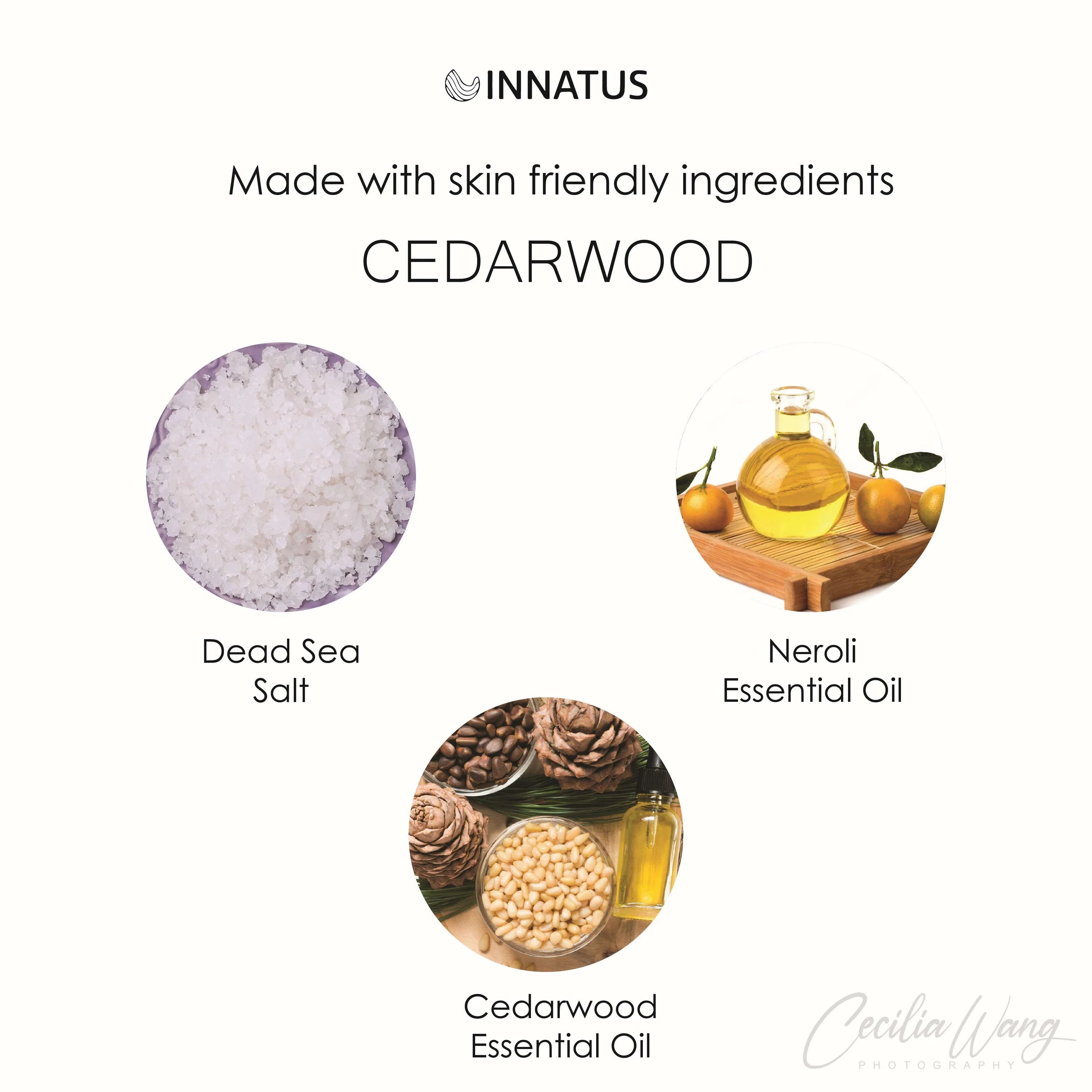 Dead sea cedarwood bath salt soak with 21 minerals LUNESCAPE