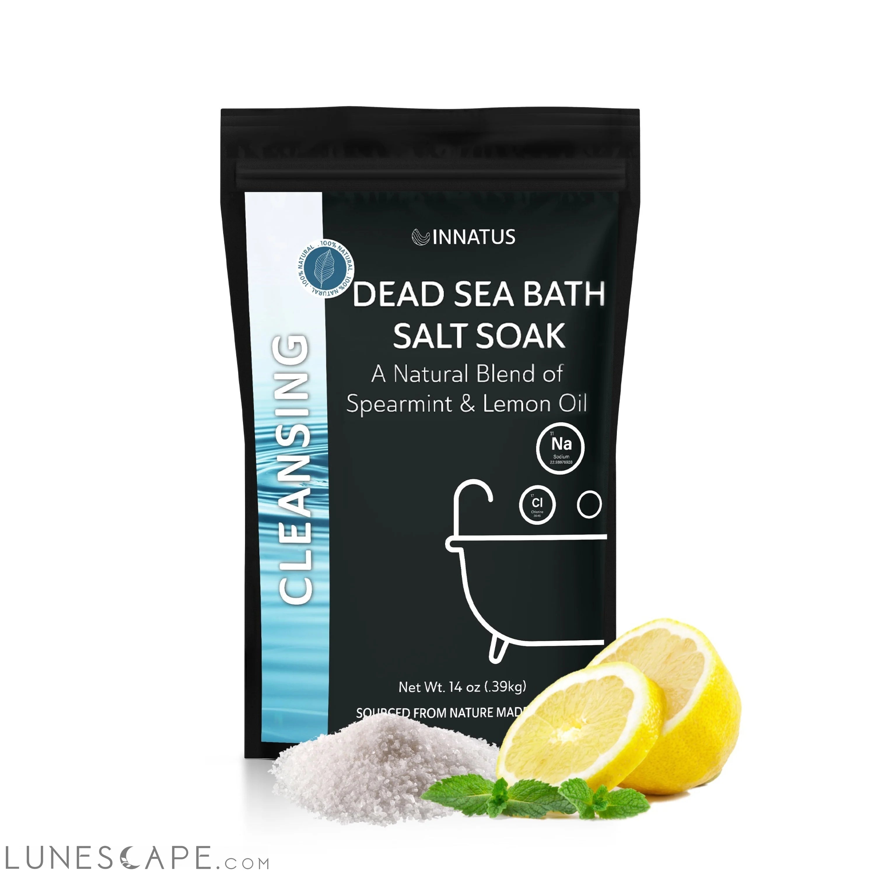 Dead Sea Cleansing Bath Salt Soak With 21 Minerals LUNESCAPE