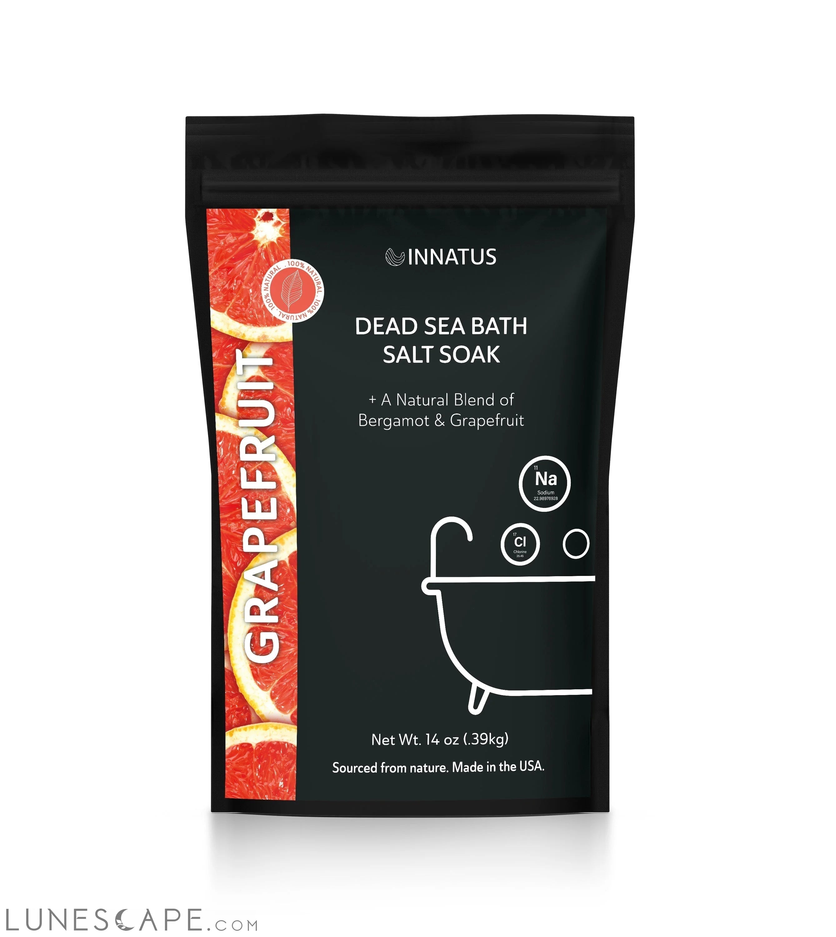 Dead sea Grapefruit bath salt soak with 21 minerals LUNESCAPE