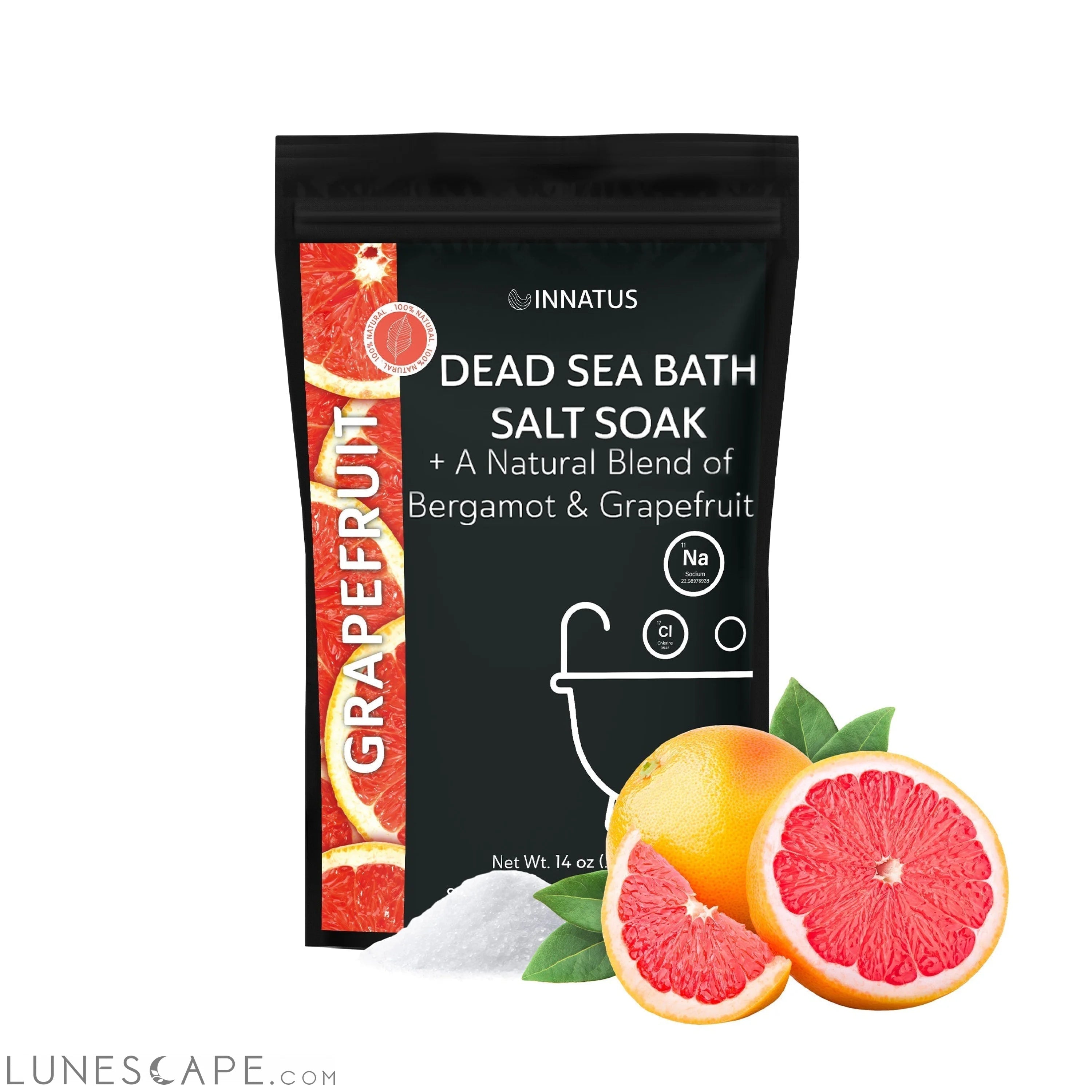 Dead sea Grapefruit bath salt soak with 21 minerals LUNESCAPE