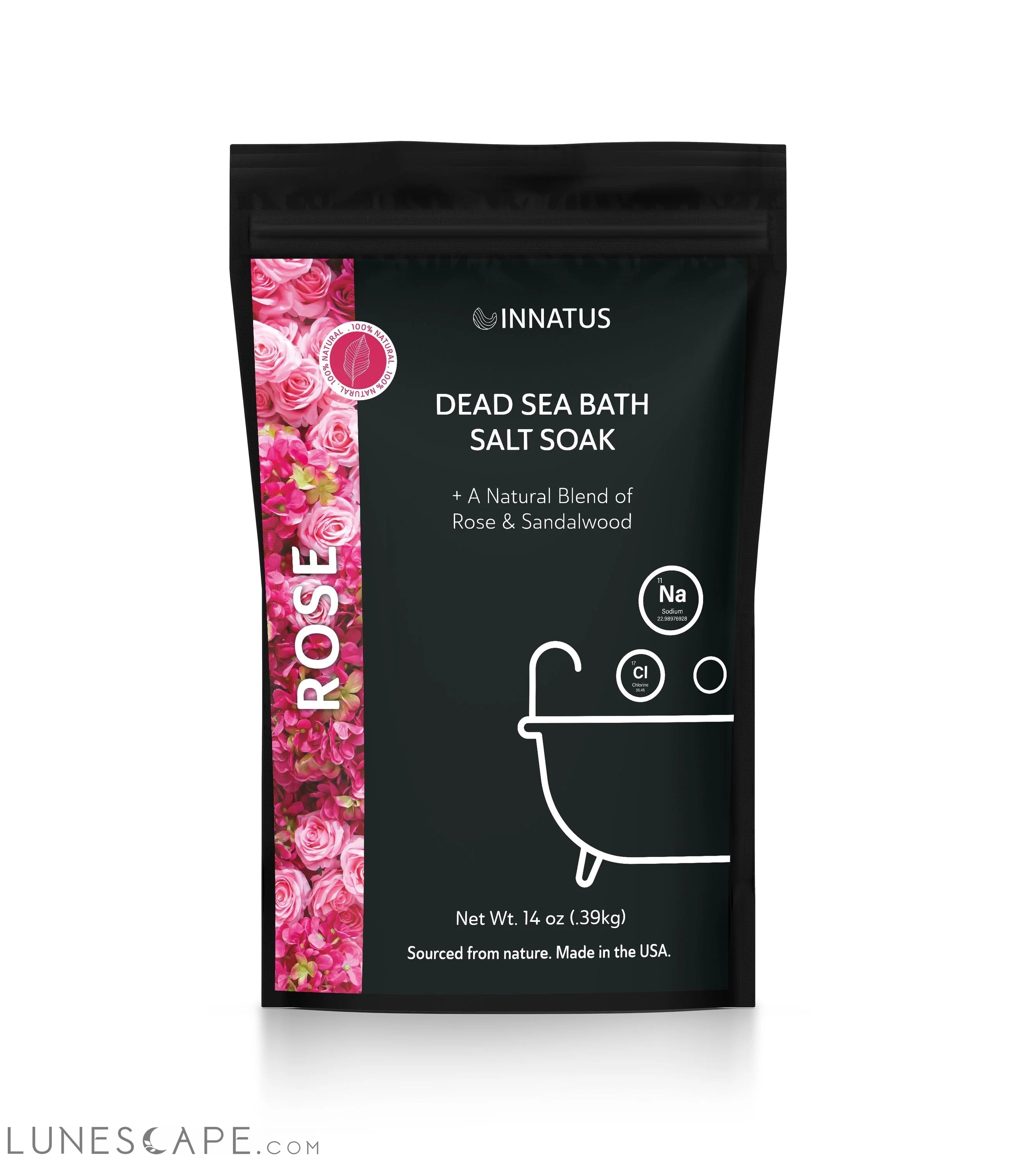 Dead sea rose bath salt soak with 21 minerals LUNESCAPE