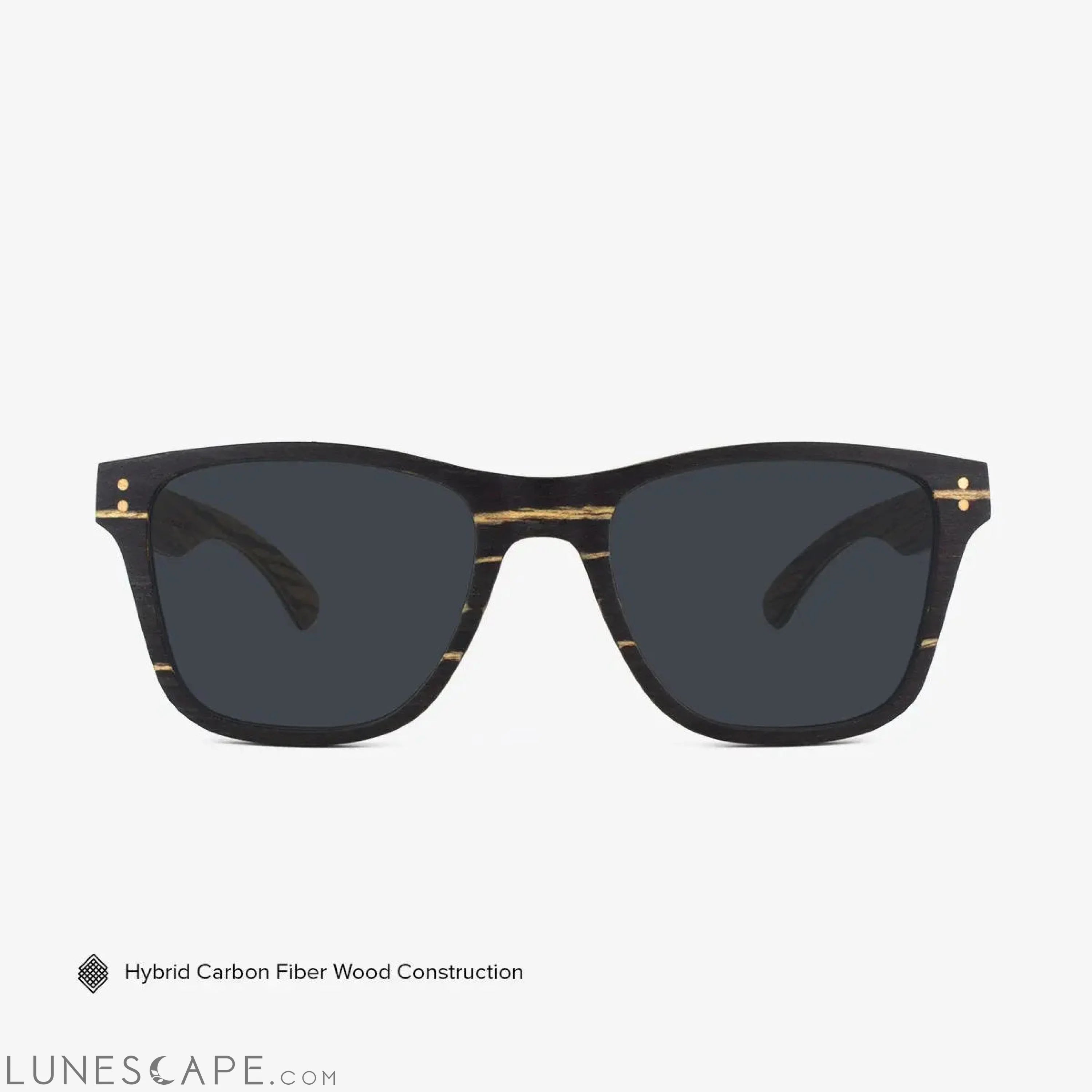 Delray - Wood & Carbon Fiber Sunglasses LUNESCAPE