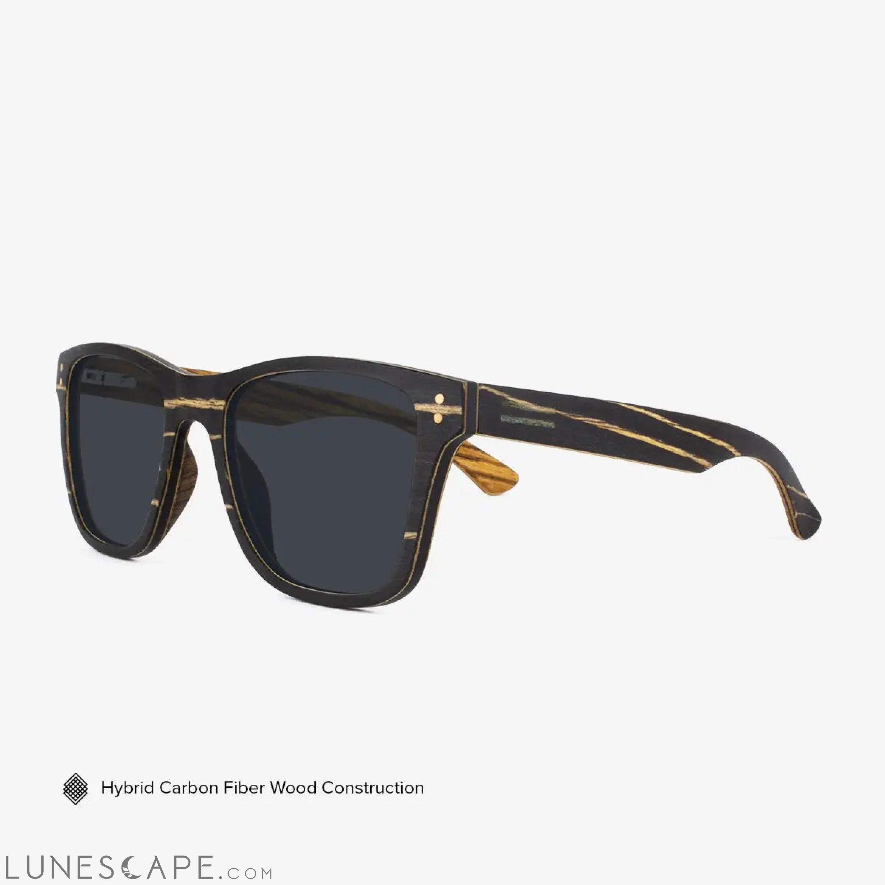 Delray - Wood & Carbon Fiber Sunglasses LUNESCAPE