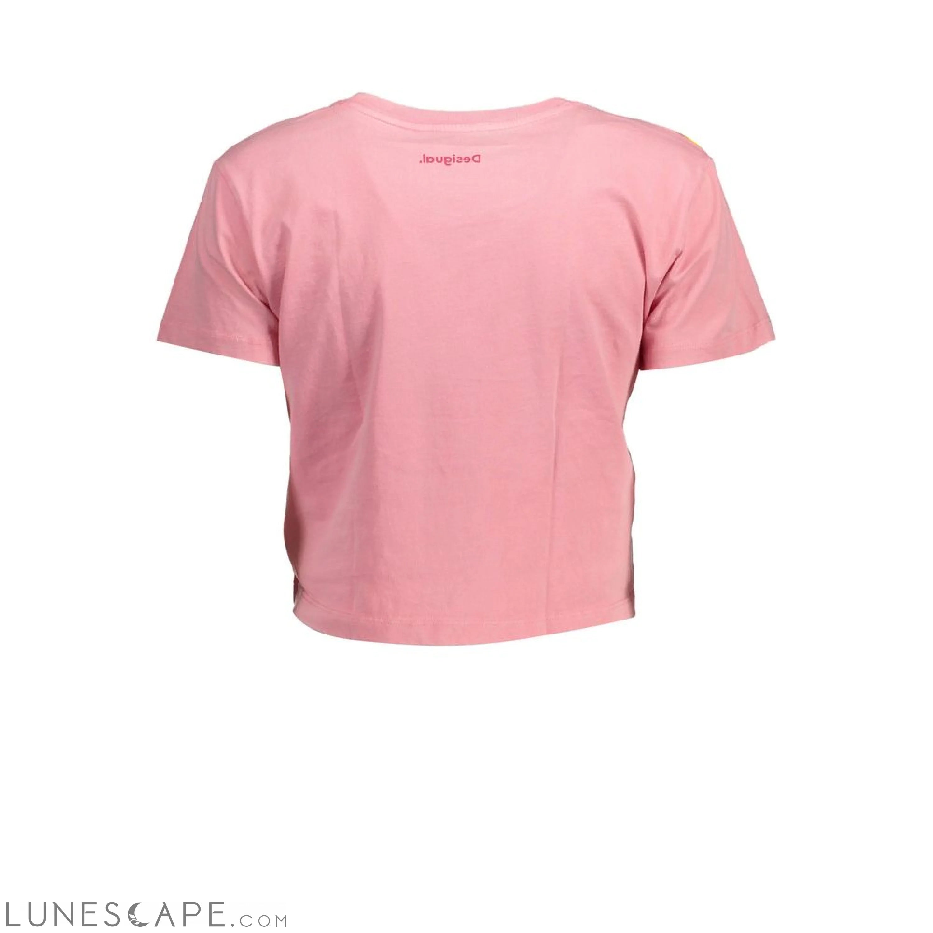 Desigual Pink Cotton Women Top LUNESCAPE
