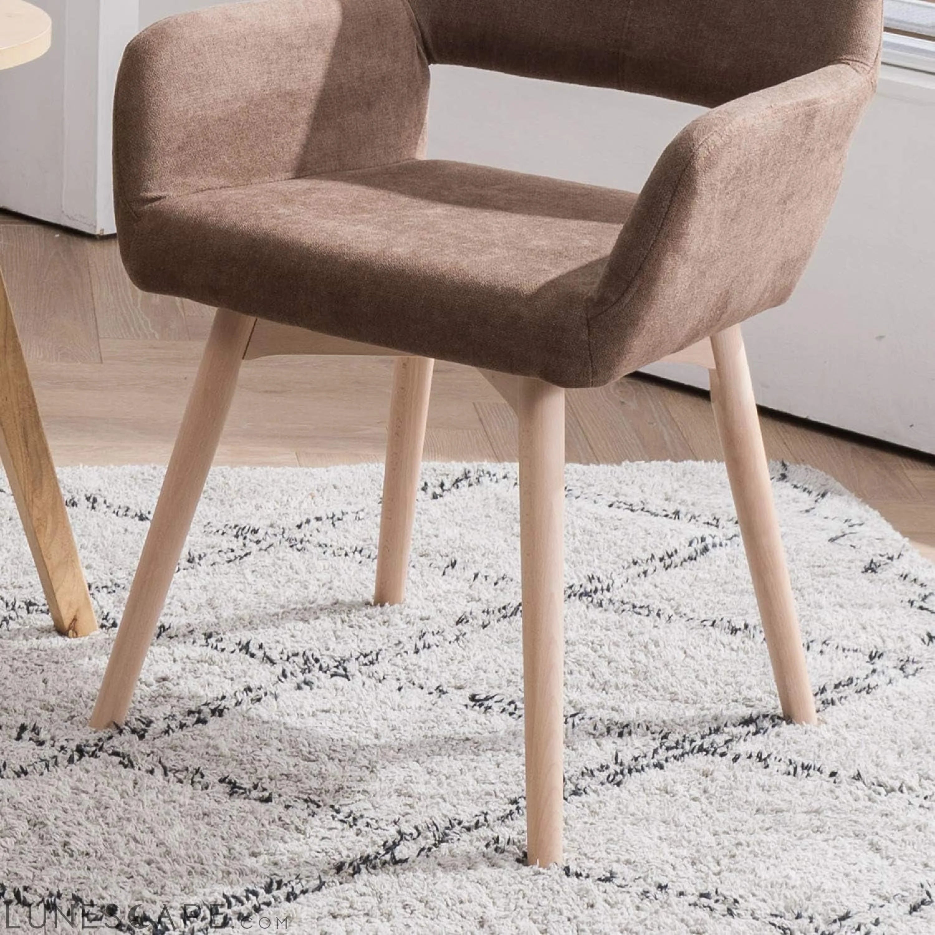 Desk Chair No Wheels Vanity Chair Makeup Chair Comfy Accent Chair for LUNESCAPE