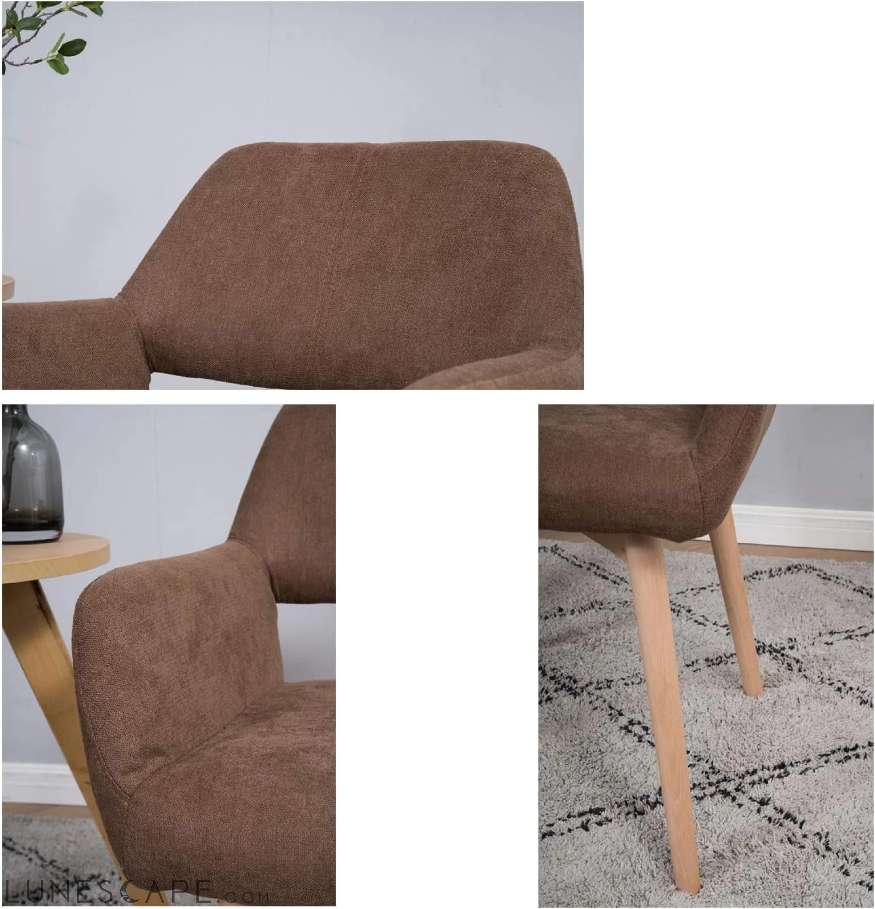 Desk Chair No Wheels Vanity Chair Makeup Chair Comfy Accent Chair for LUNESCAPE