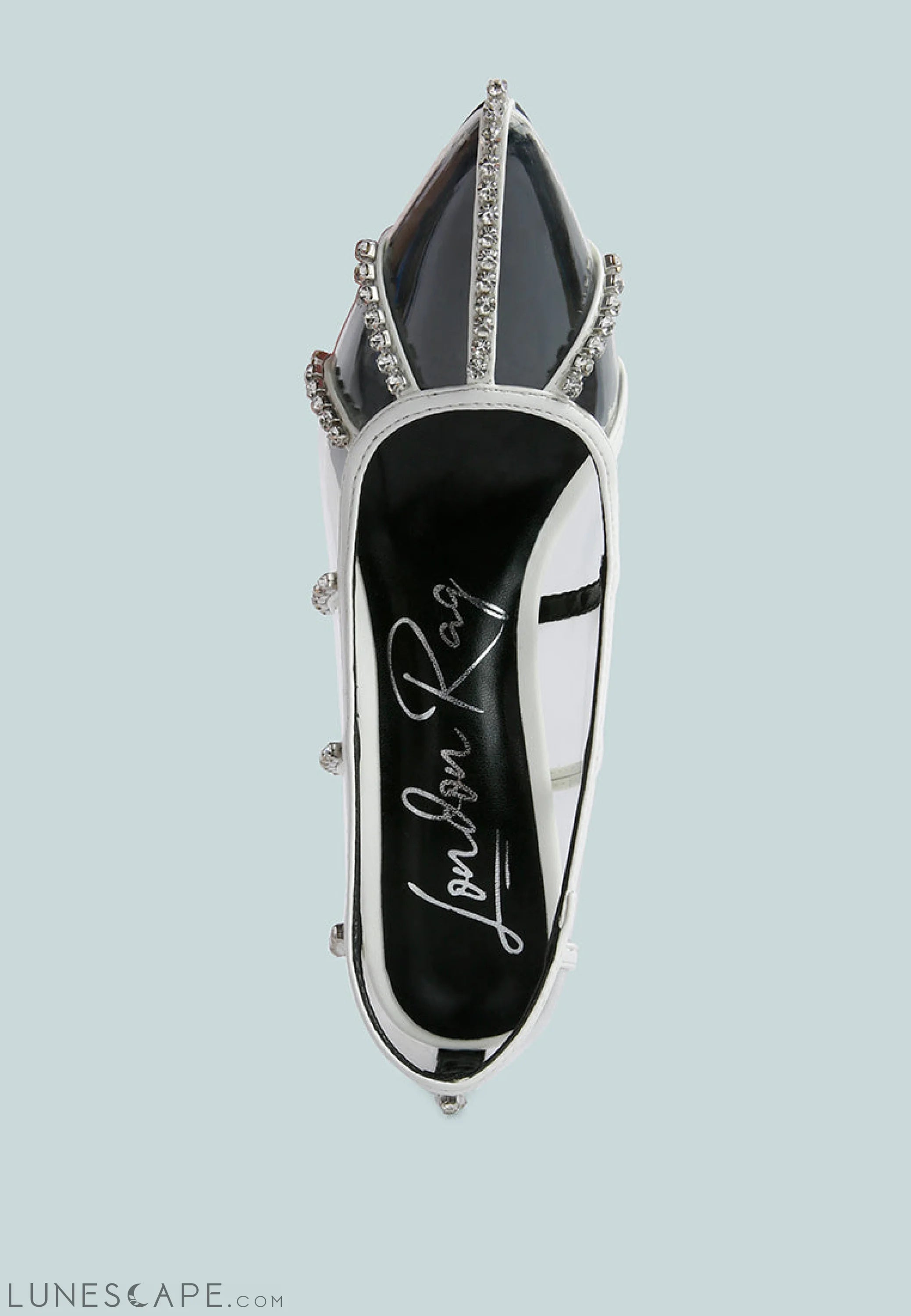 Diamante Clear Stiletto Heel Pumps LUNESCAPE