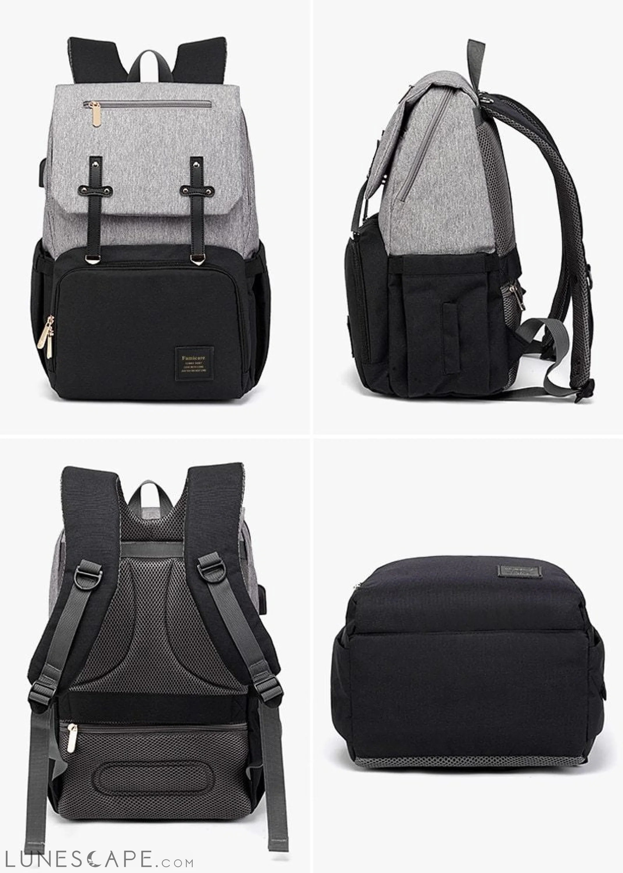 Diaper Bag Mummy Daddy Backpack Baby Stroller Waterproof Oxford LUNESCAPE