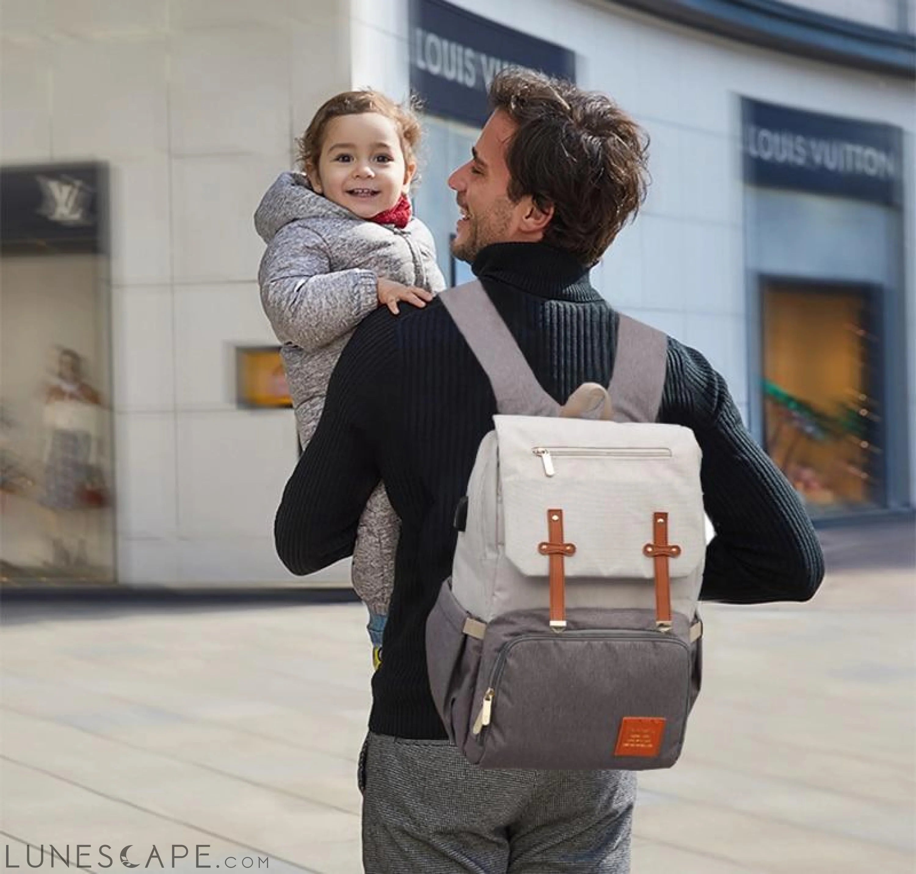 Diaper Bag Mummy Daddy Backpack Baby Stroller Waterproof Oxford LUNESCAPE
