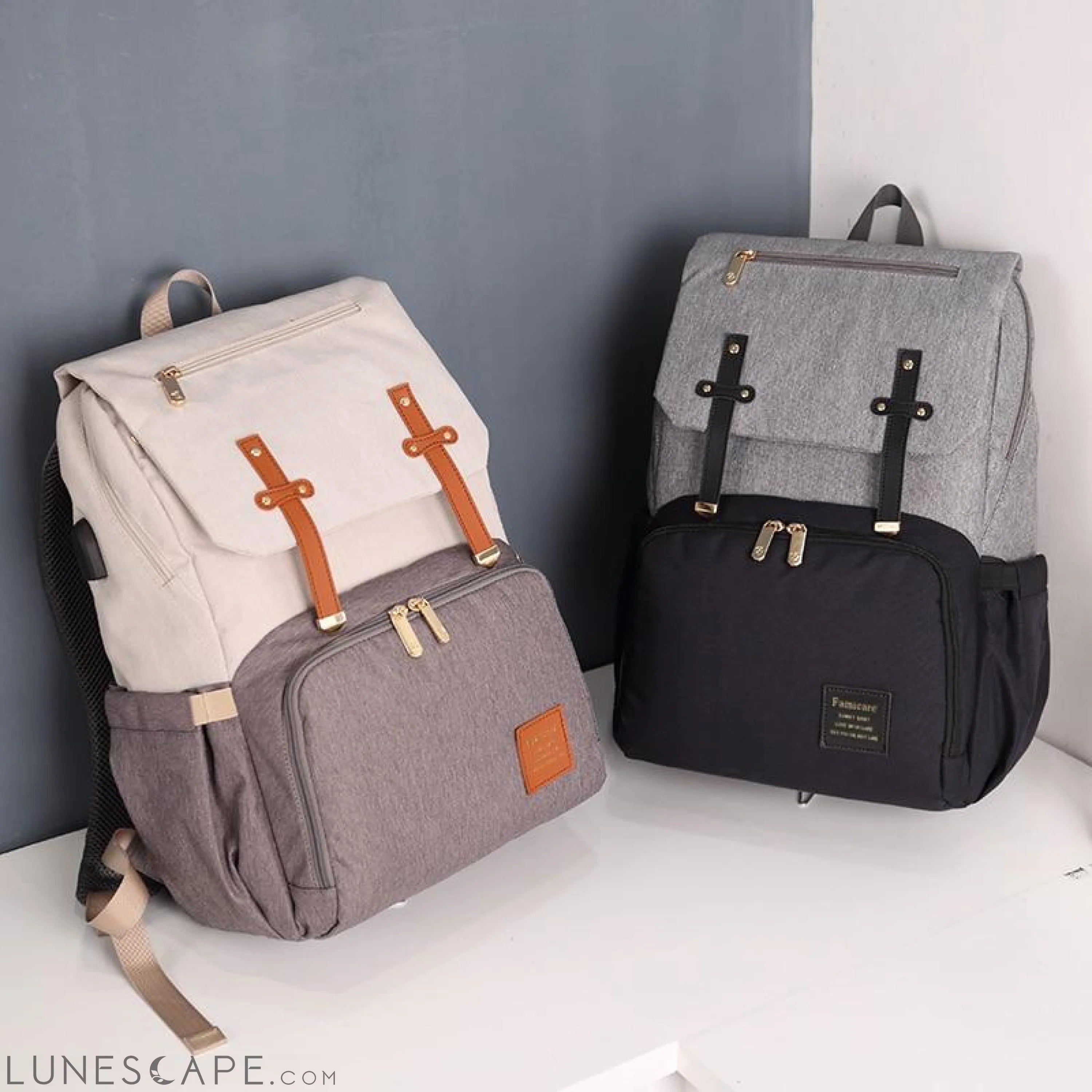 Diaper Bag Mummy Daddy Backpack Baby Stroller Waterproof Oxford LUNESCAPE