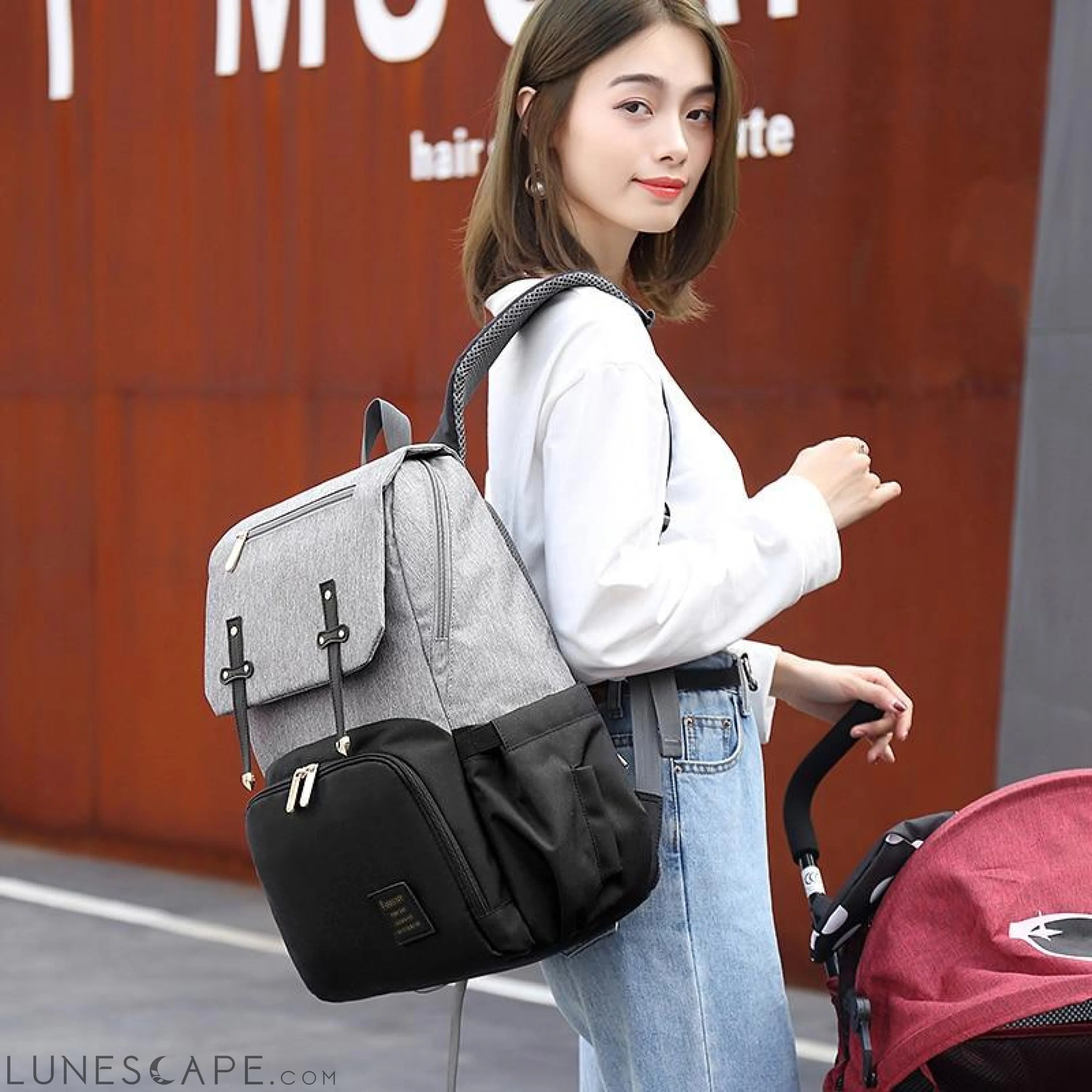 Diaper Bag Mummy Daddy Backpack Baby Stroller Waterproof Oxford LUNESCAPE