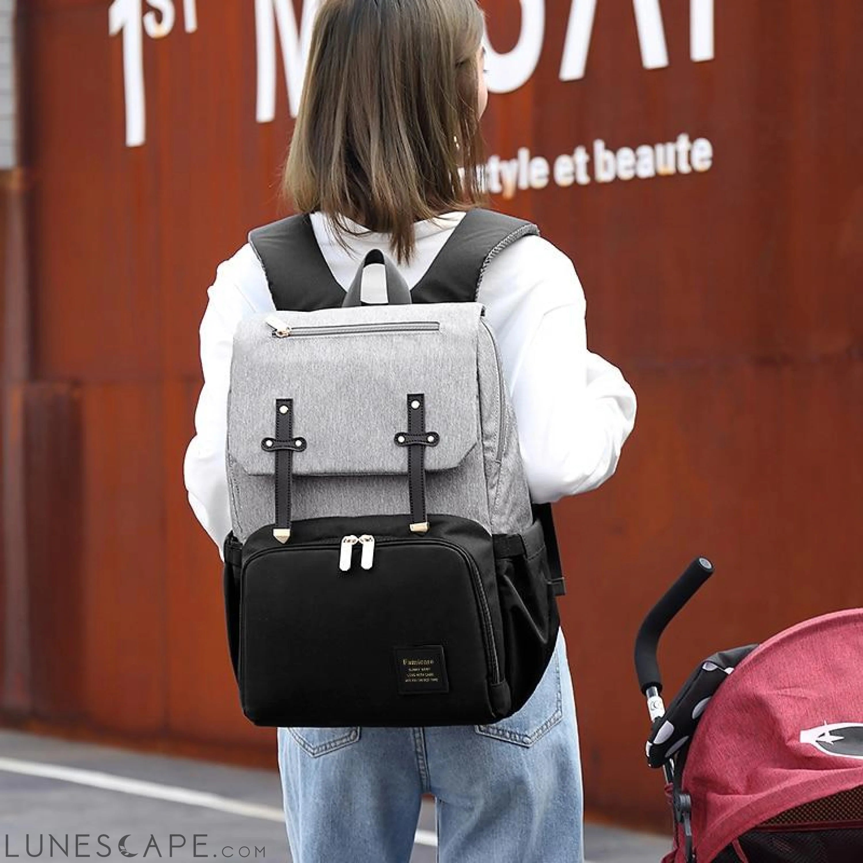 Diaper Bag Mummy Daddy Backpack Baby Stroller Waterproof Oxford LUNESCAPE