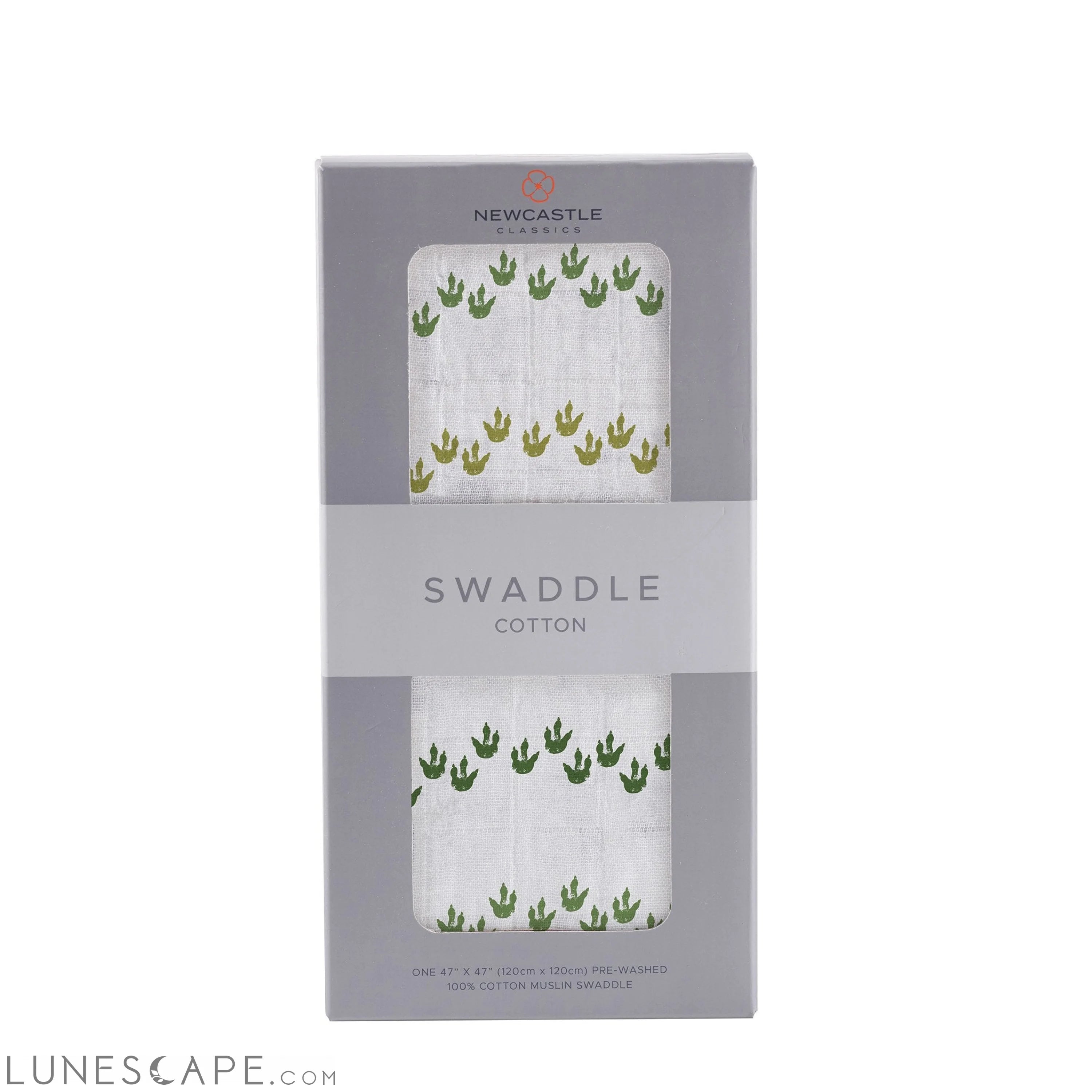 Dino Feet Cotton Muslin Swaddle LUNESCAPE
