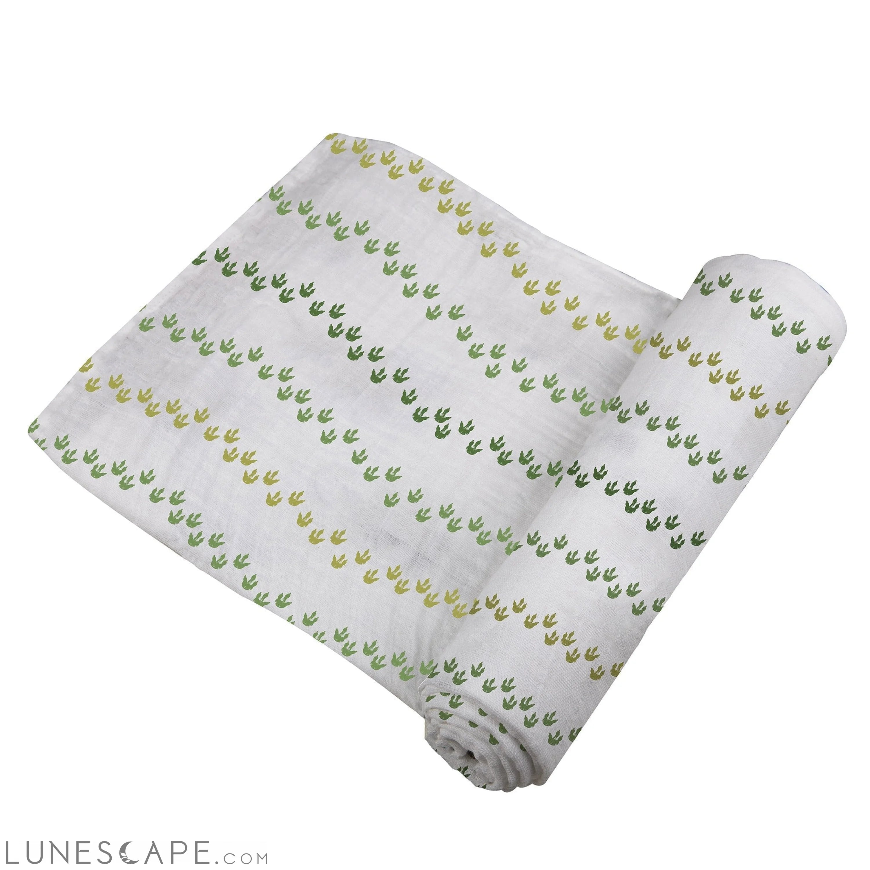 Dino Feet Cotton Muslin Swaddle LUNESCAPE