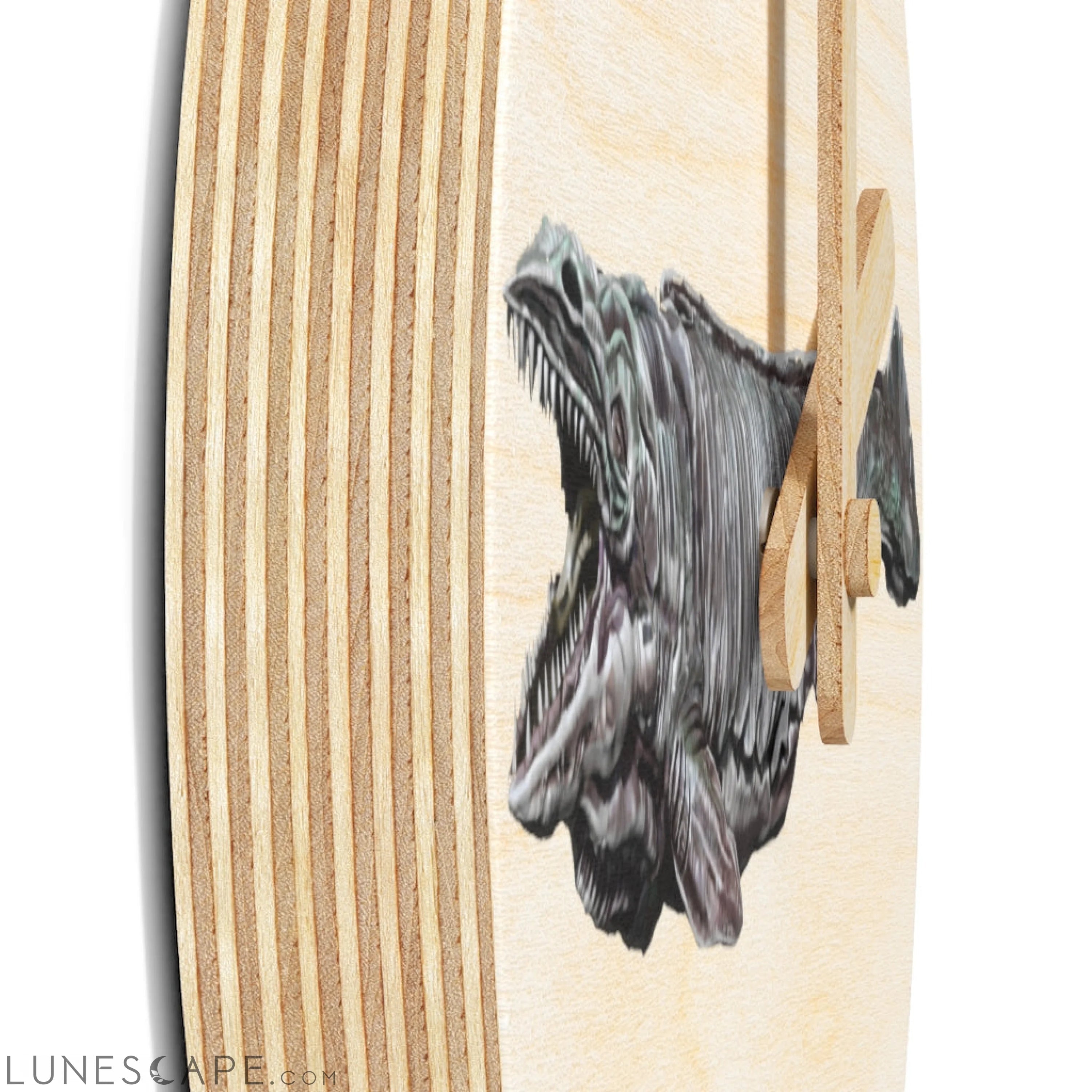 Dino Sea Creature Wooden Wall Clock LUNESCAPE