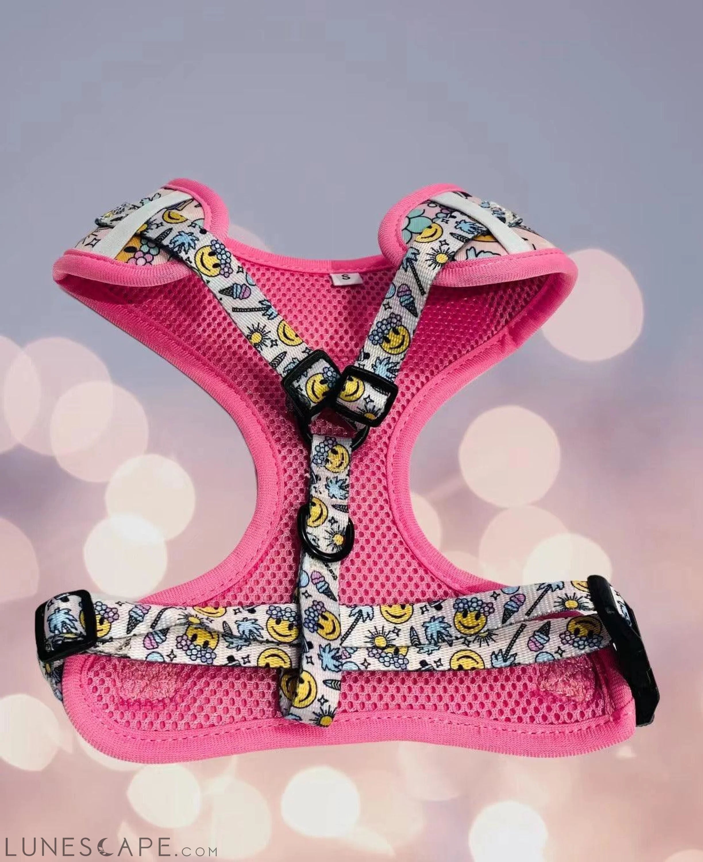 Dog Harness, Leash & Bandana Bundle - Smile Everyday (3 Pieces) LUNESCAPE