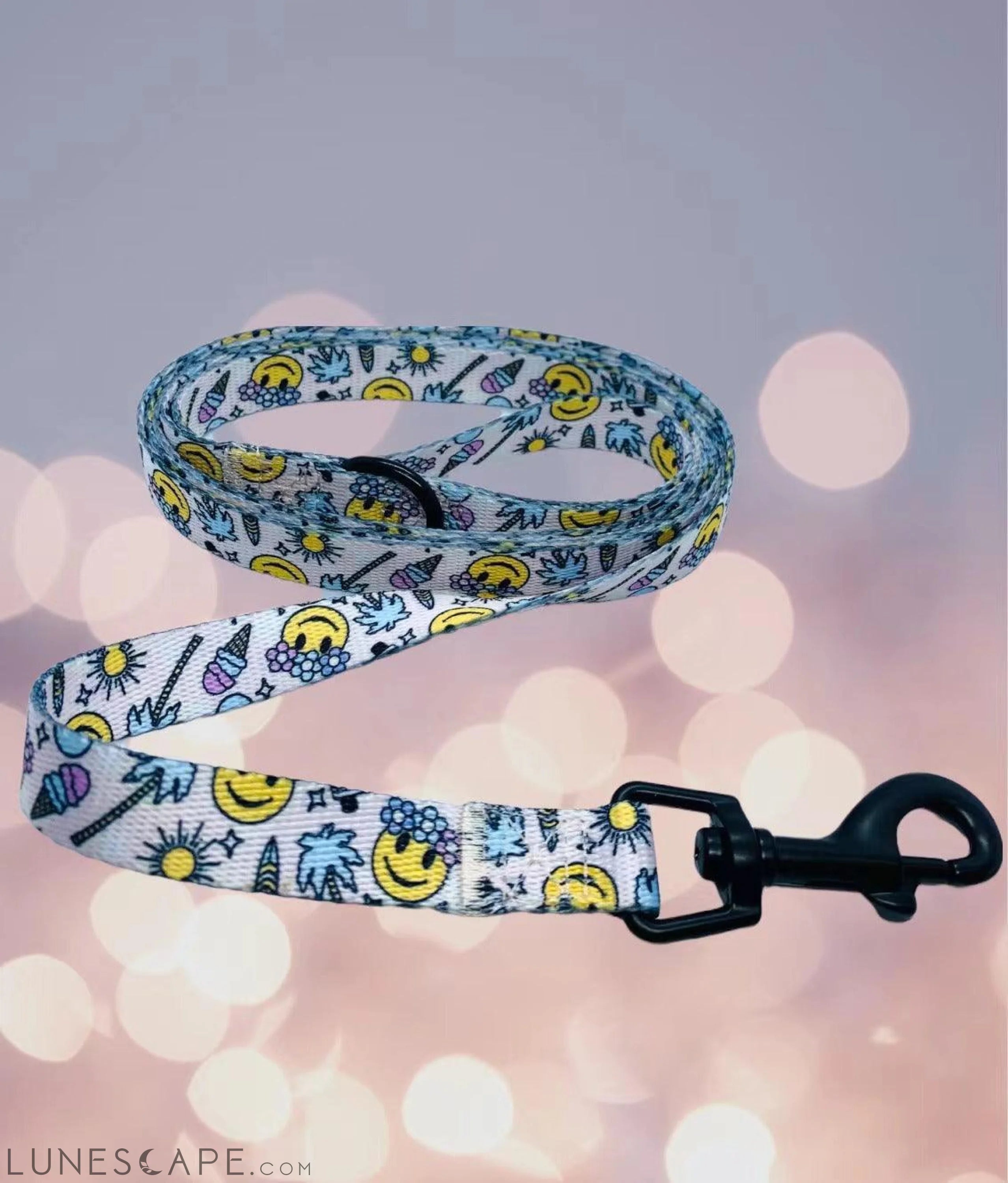 Dog Harness, Leash & Bandana Bundle - Smile Everyday (3 Pieces) LUNESCAPE